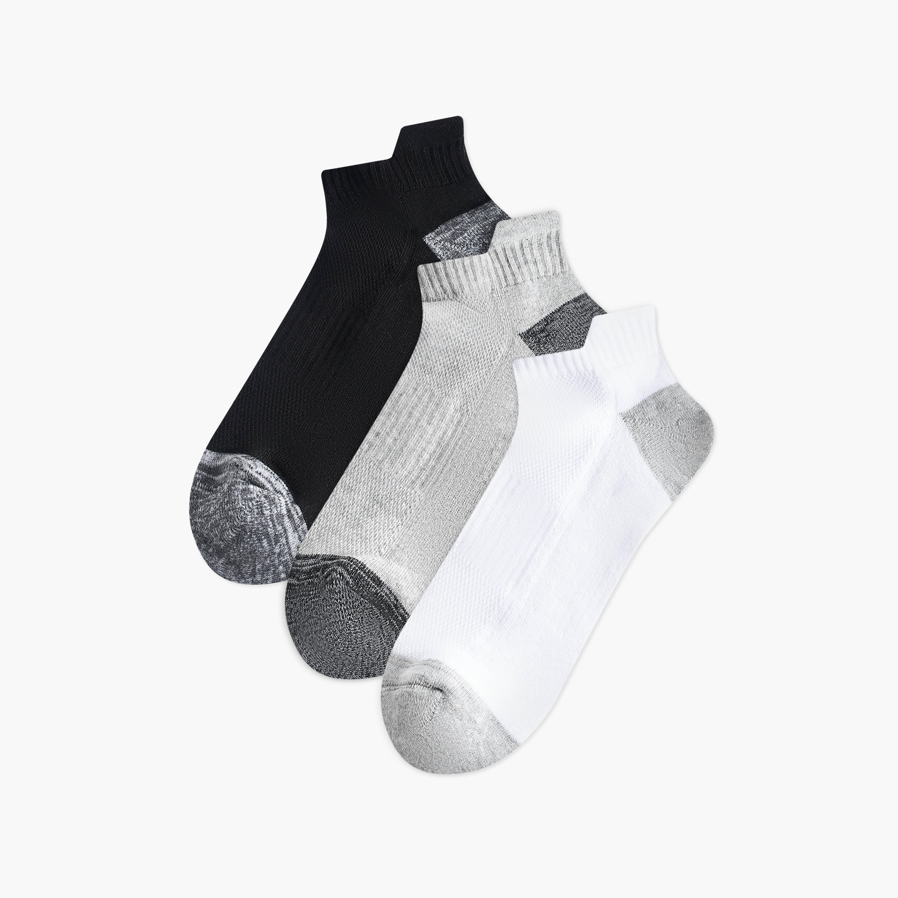Set of 3 - Printed Ankle Length Half Terry Socks-men-socks-image-1