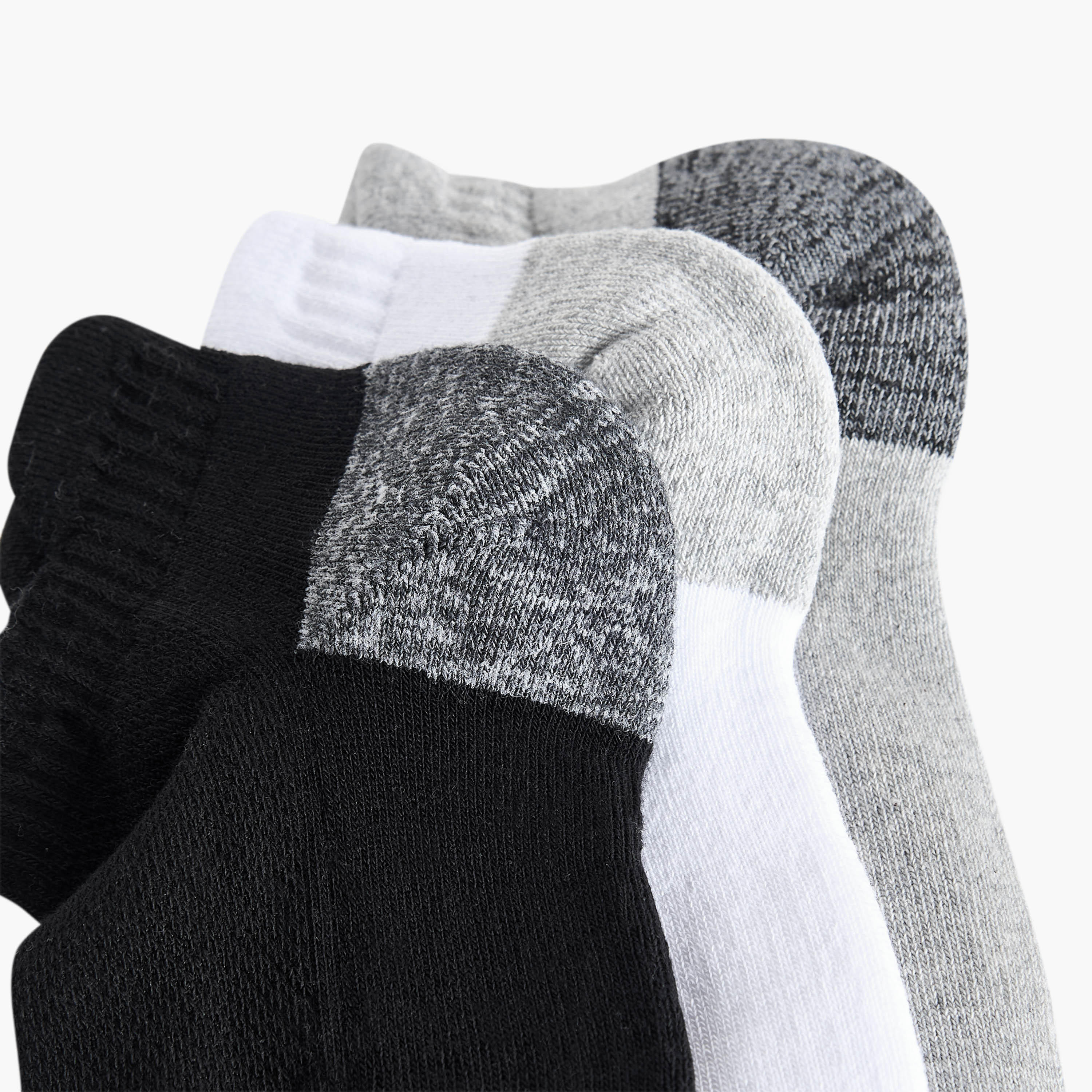 Set of 3 - Printed Ankle Length Half Terry Socks-men-socks-image-4