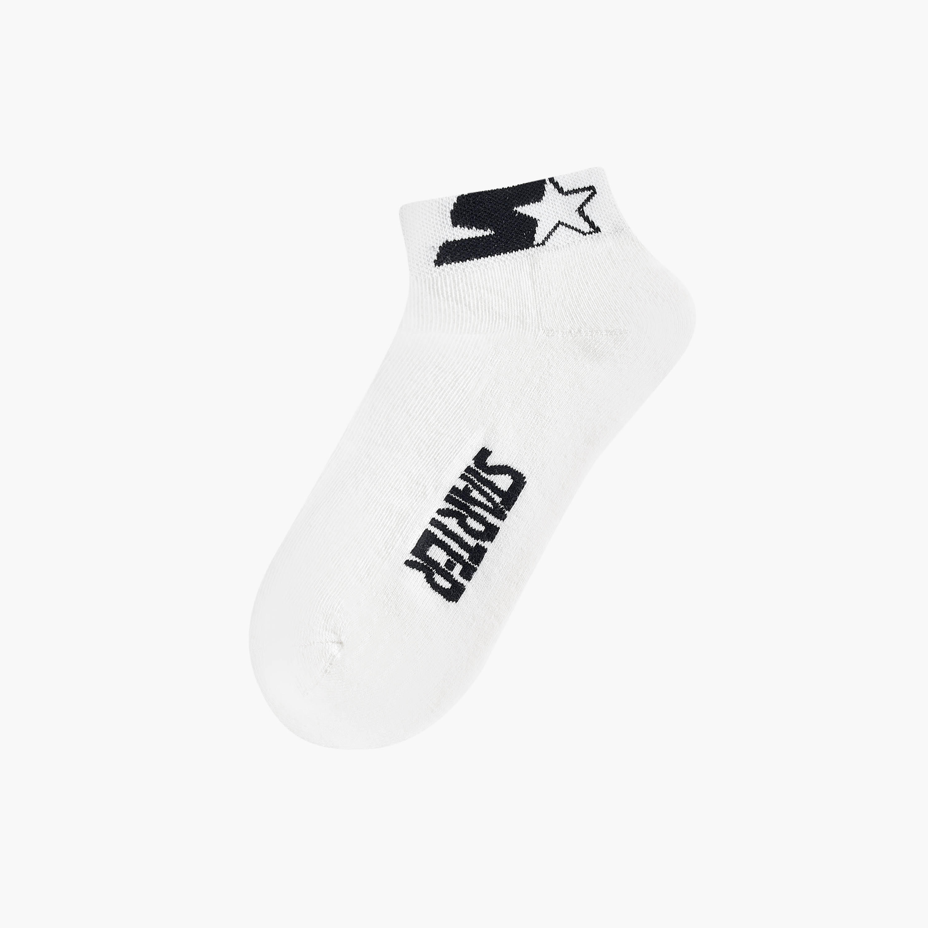 طقم جوارب 3 أزواج بطول الكاحل وطبعات شعار-men-socks-image-2