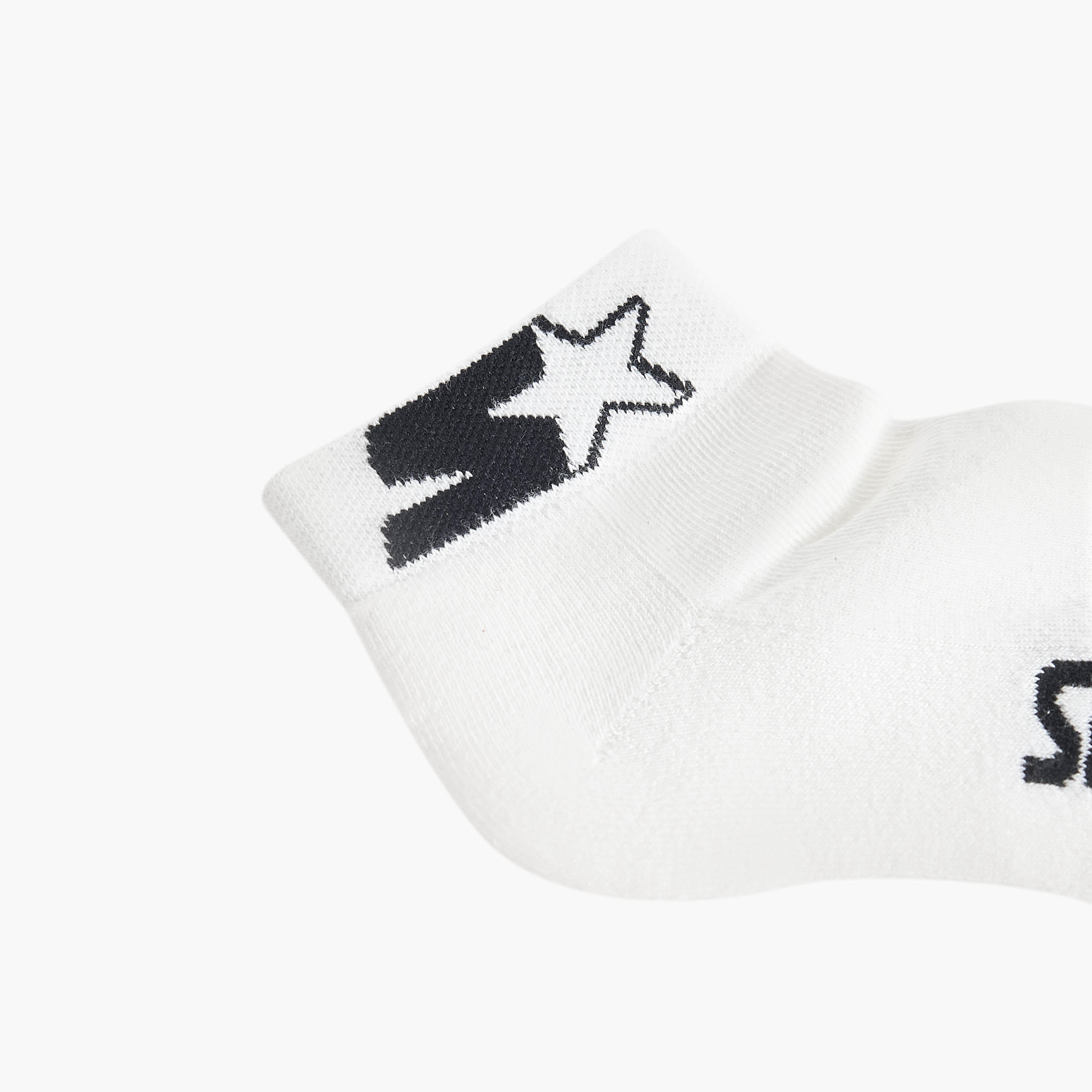 طقم جوارب 3 أزواج بطول الكاحل وطبعات شعار-men-socks-image-5