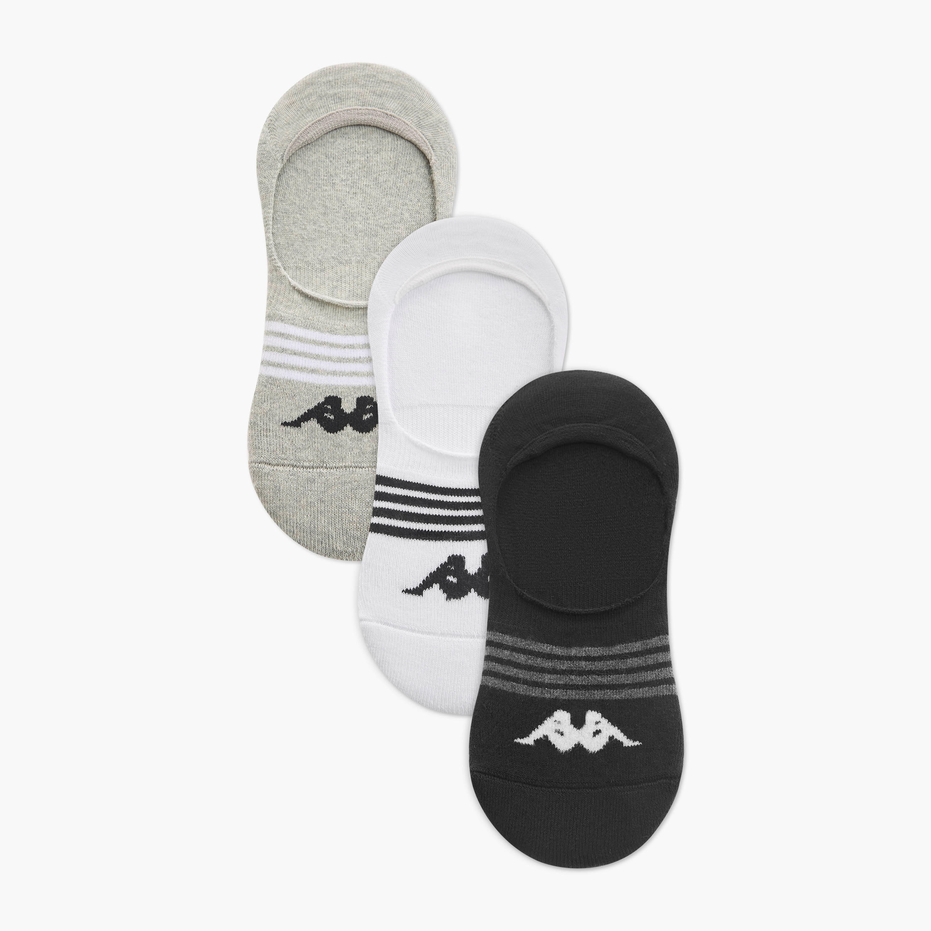 جوارب غير مرئية بحماية من البكتيريا وتفاصيل الشعار من كابا - طقم من 3 أزواج-men-socks-image-1