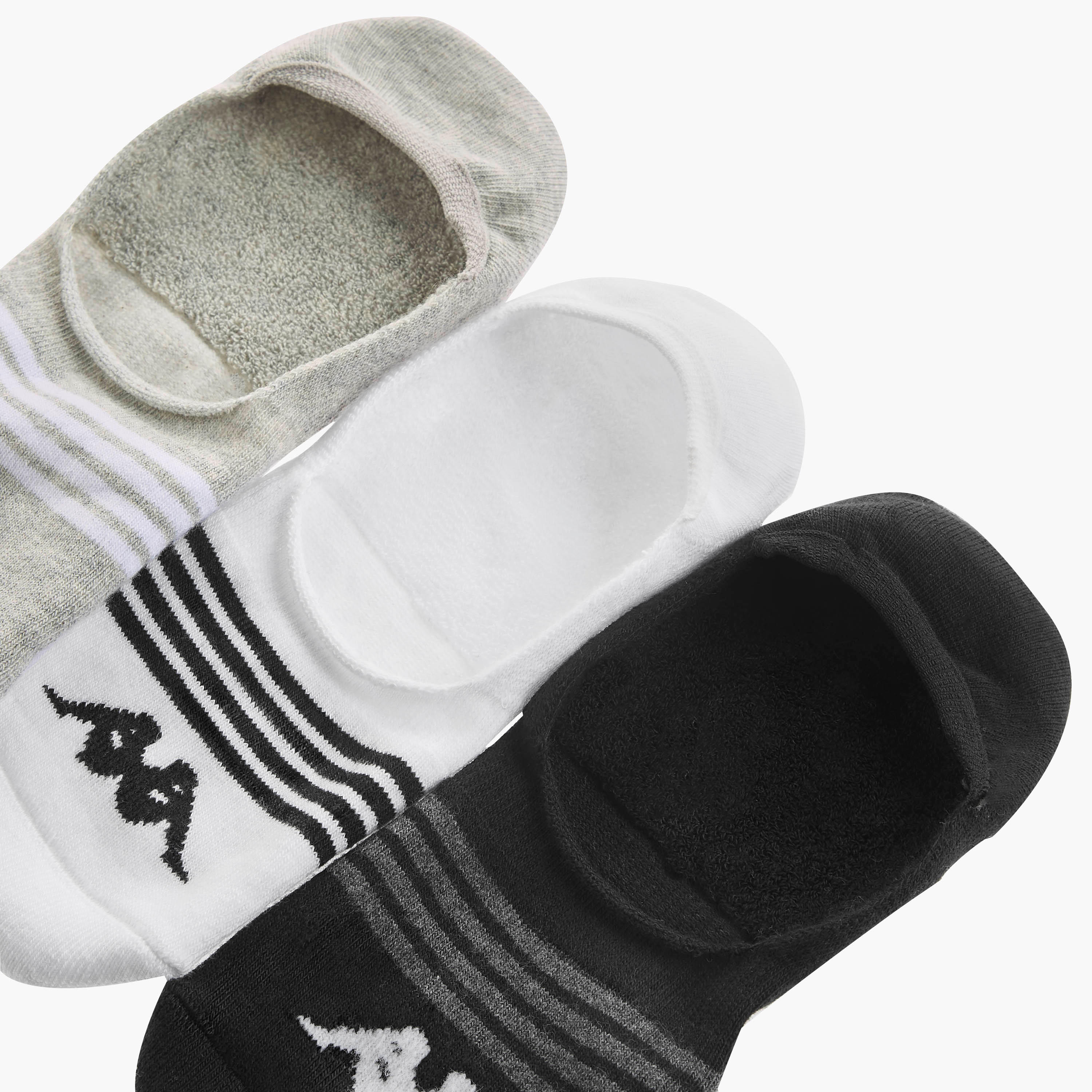 جوارب غير مرئية بحماية من البكتيريا وتفاصيل الشعار من كابا - طقم من 3 أزواج-men-socks-image-4