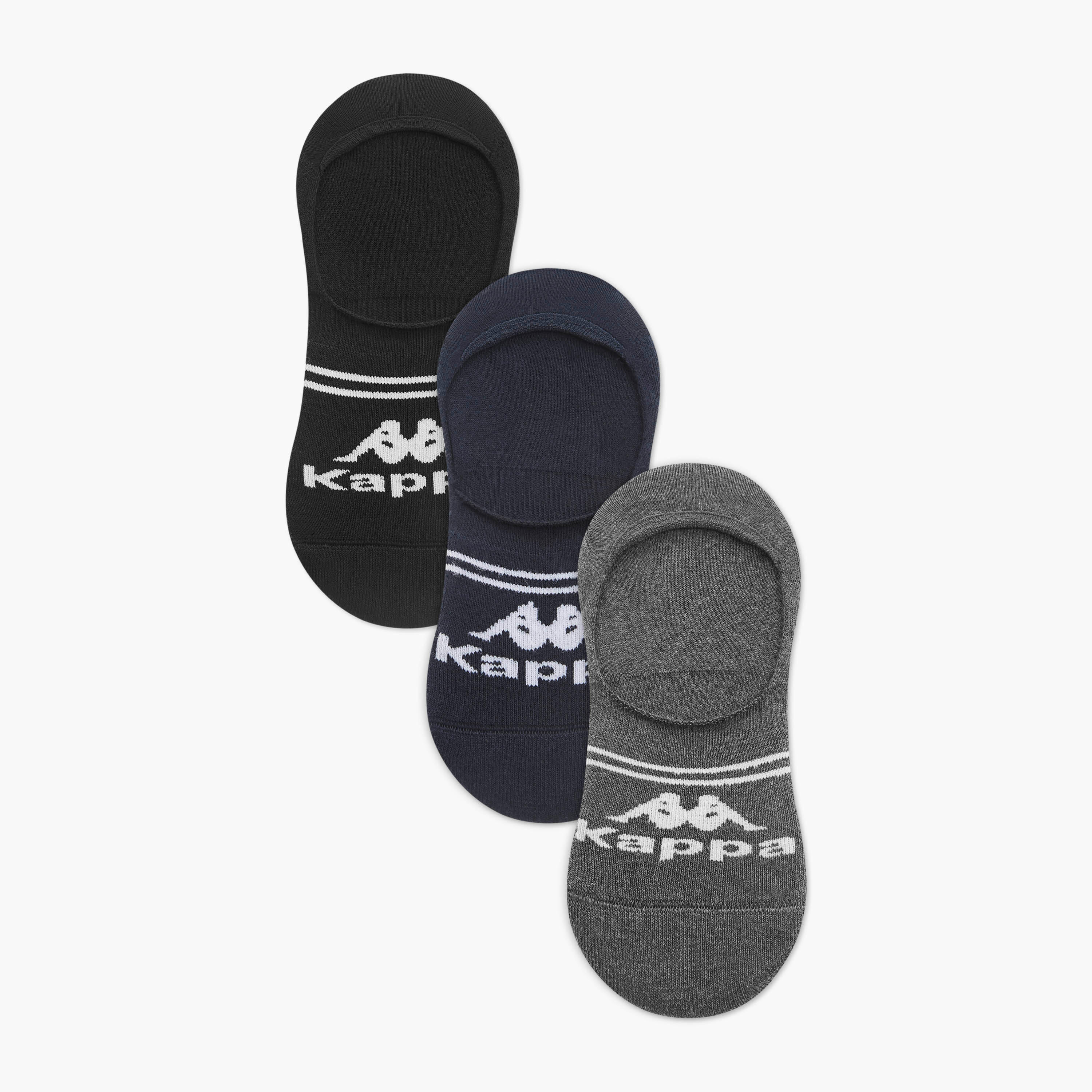 جوارب غير مرئية بحماية من البكتيريا وتفاصيل الشعار من كابا - طقم من 3 أزواج-men-socks-image-1