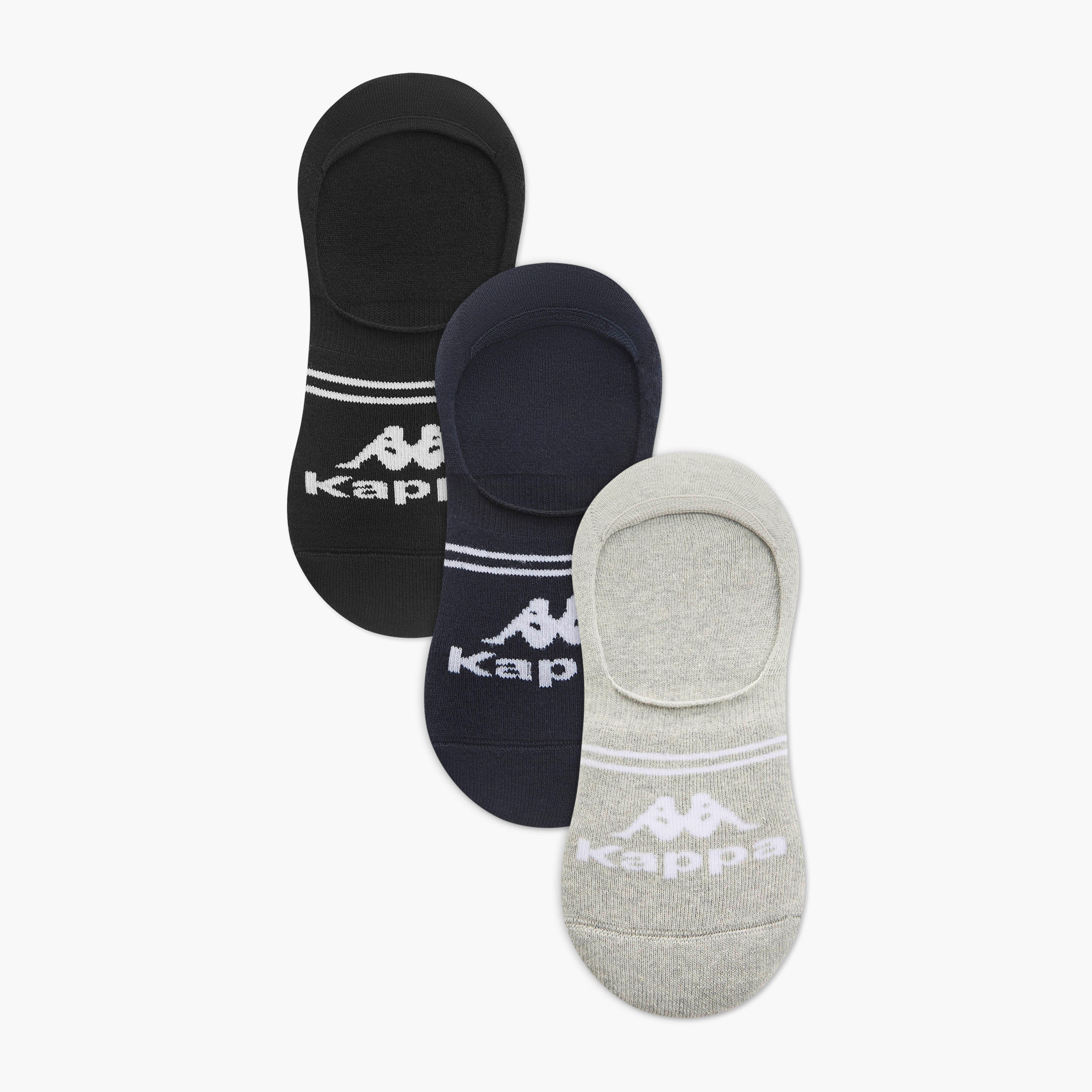 جوارب غير مرئية بحماية من البكتيريا وتفاصيل الشعار من كابا - طقم من 3 أزواج-men-socks-image-1