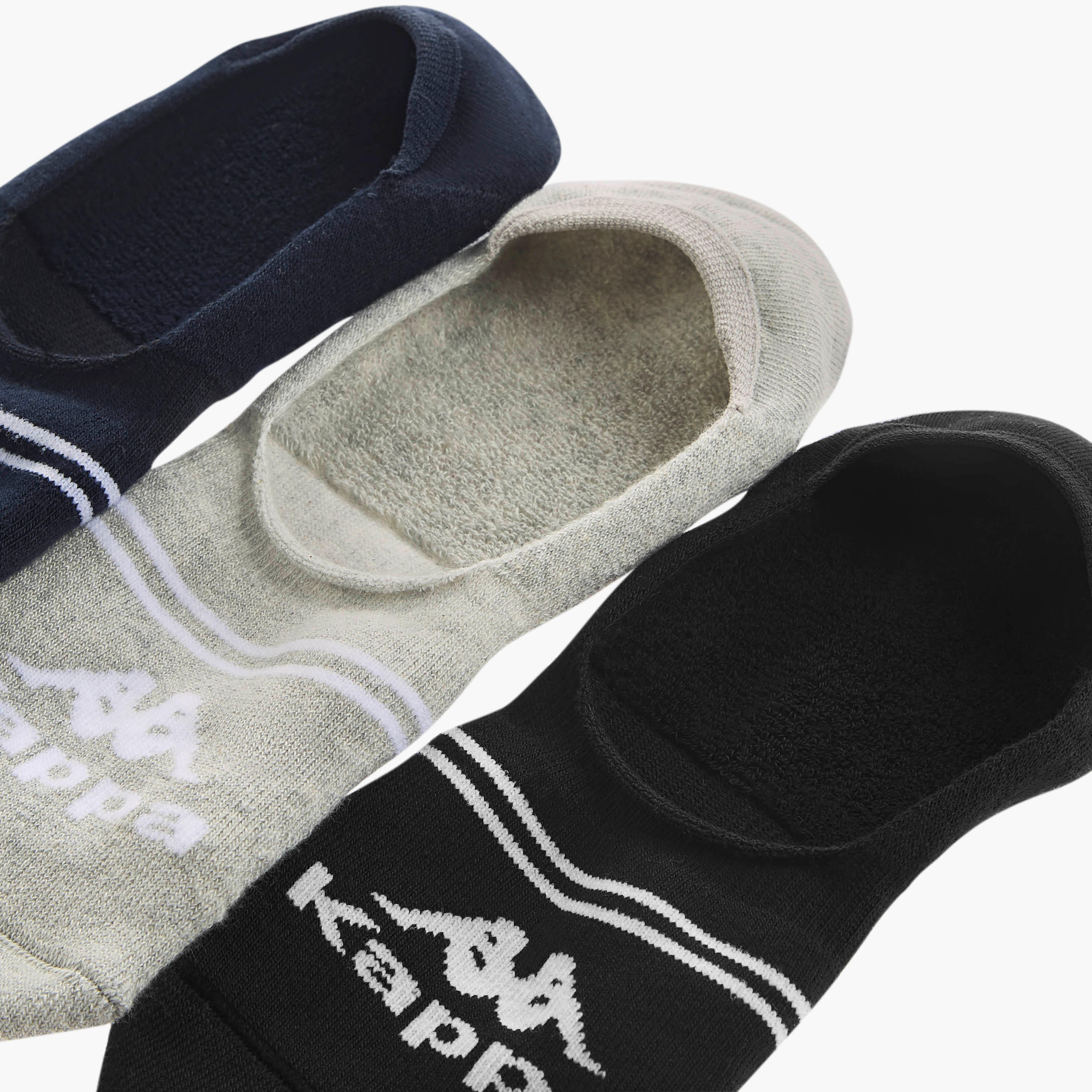 جوارب غير مرئية بحماية من البكتيريا وتفاصيل الشعار من كابا - طقم من 3 أزواج-men-socks-image-4