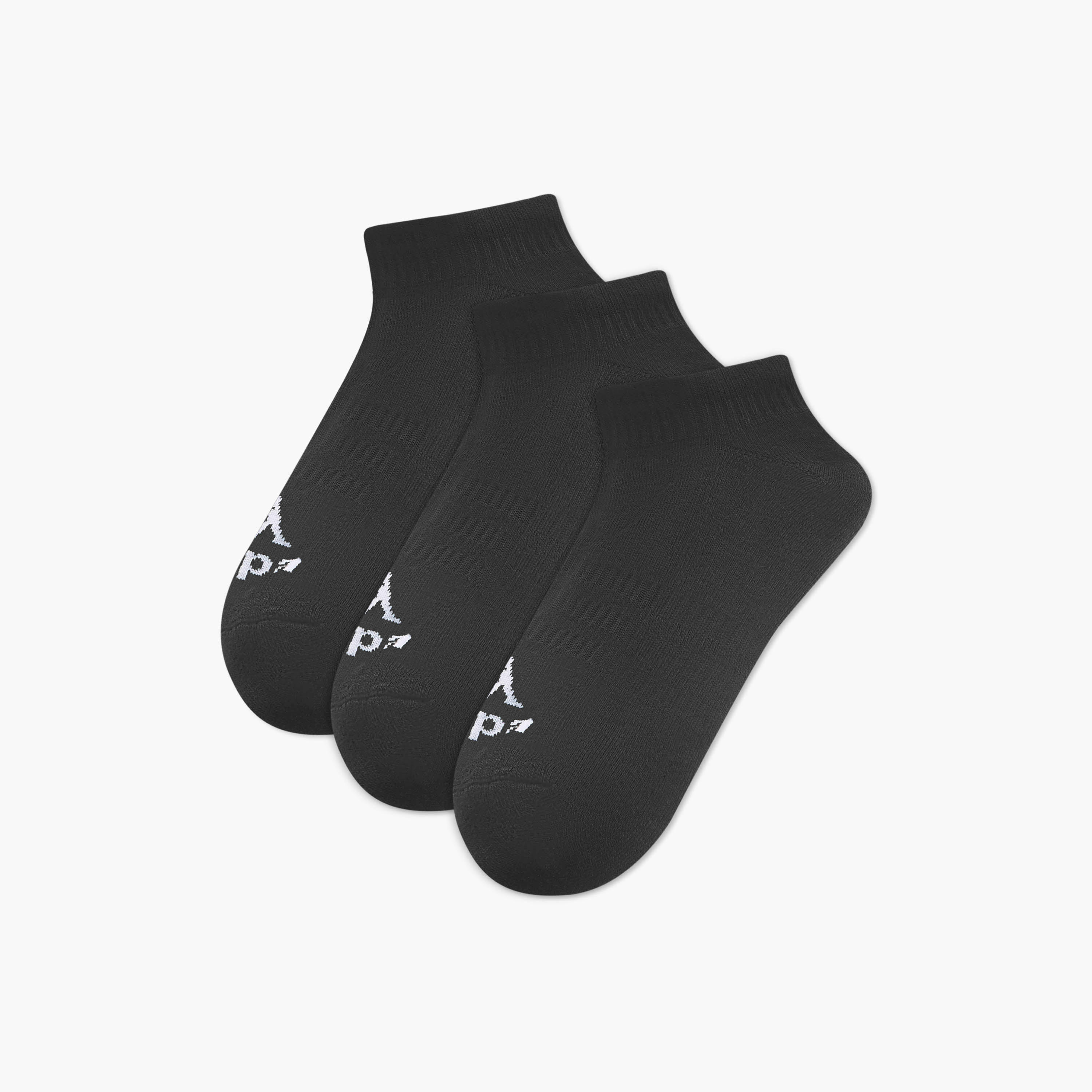 جوارب نصف تيري بطول الكاحل وحماية من البكتيريا وطبعات الشعار من كابا - طقم من 3 أزواج-men-socks-image-1