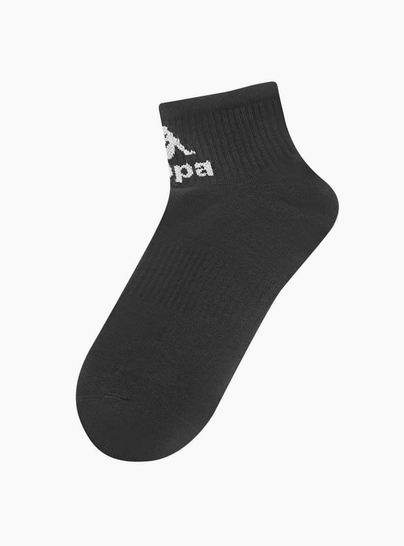 Set of 5 - Kappa Logo Detail Ankle Length Socks with Antibacterial Protection-men-socks-image-2