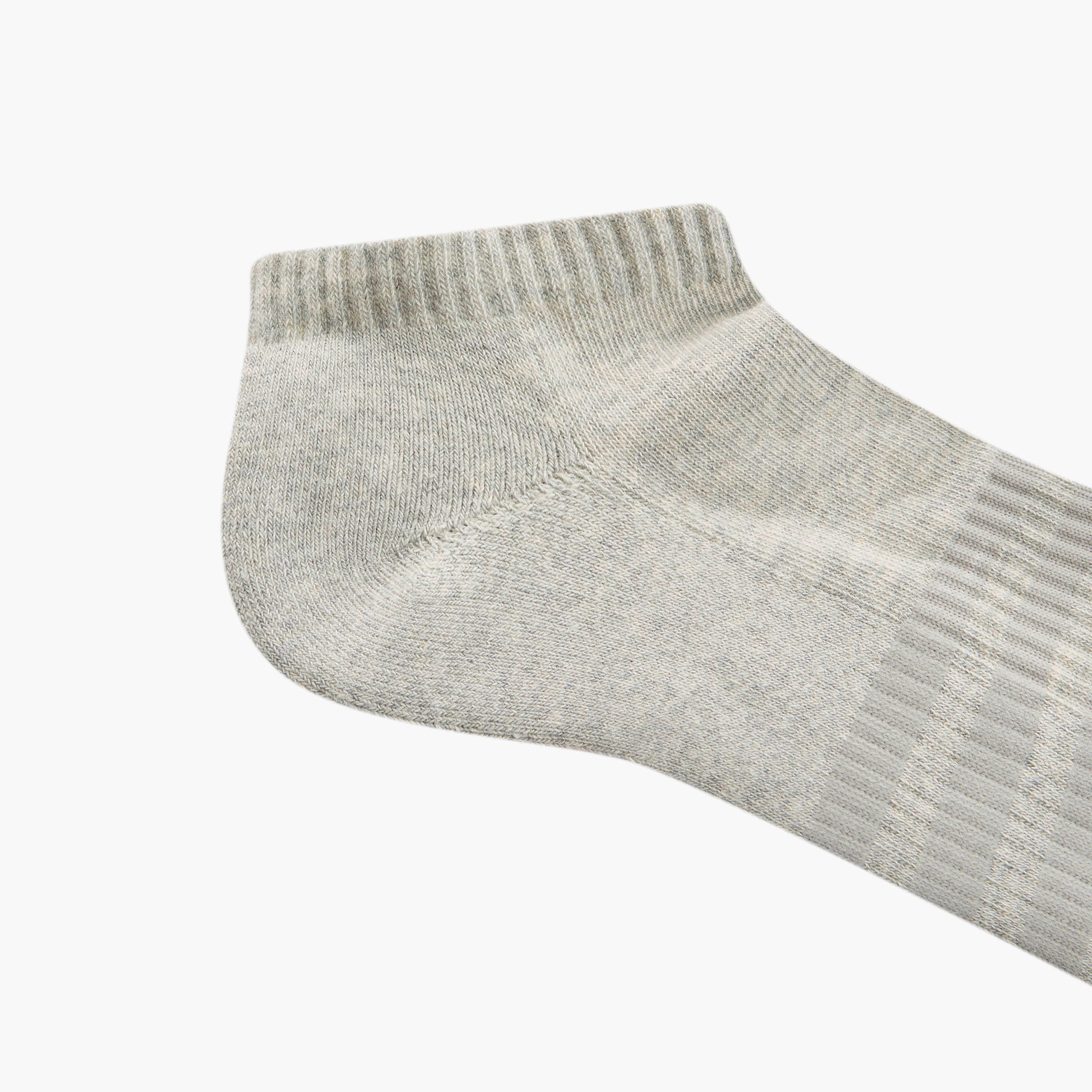 Set of 3 - Kappa Logo Print Half Terry Ankle Length Socks with Antibacterial Protection-men-socks-image-5