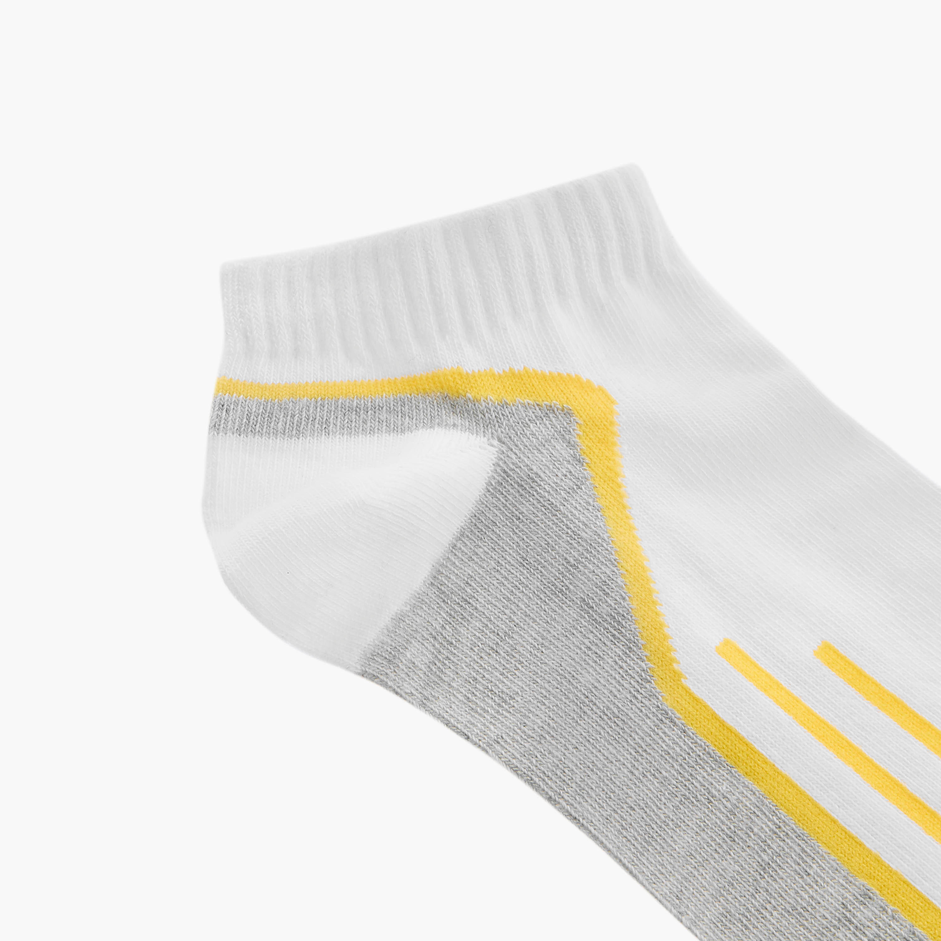 Set of 3 - Stripe Detail Ankle Length Socks with Antibacterial Protection-men-socks-image-5