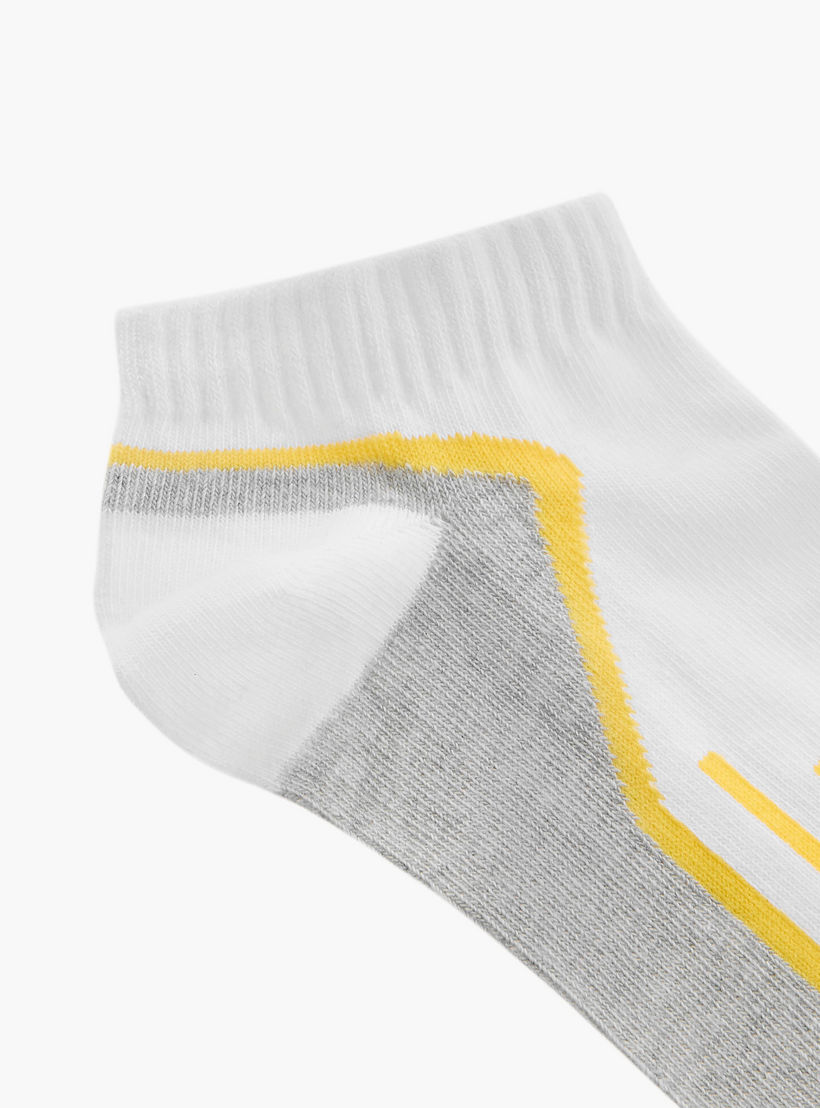 Set of 3 - Stripe Detail Ankle Length Socks with Antibacterial Protection-men-socks-image-5