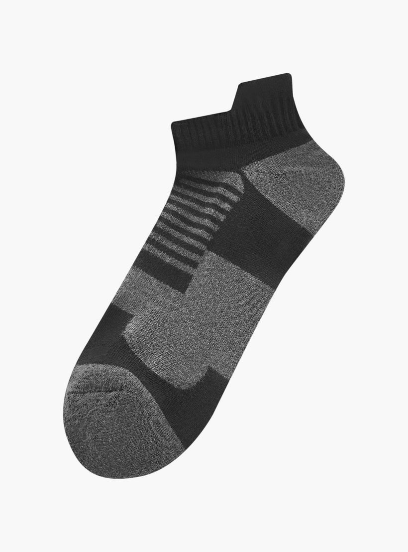 Set of 5 - Textured Ankle Length Socks with Antibacterial Protection-men-socks-image-2
