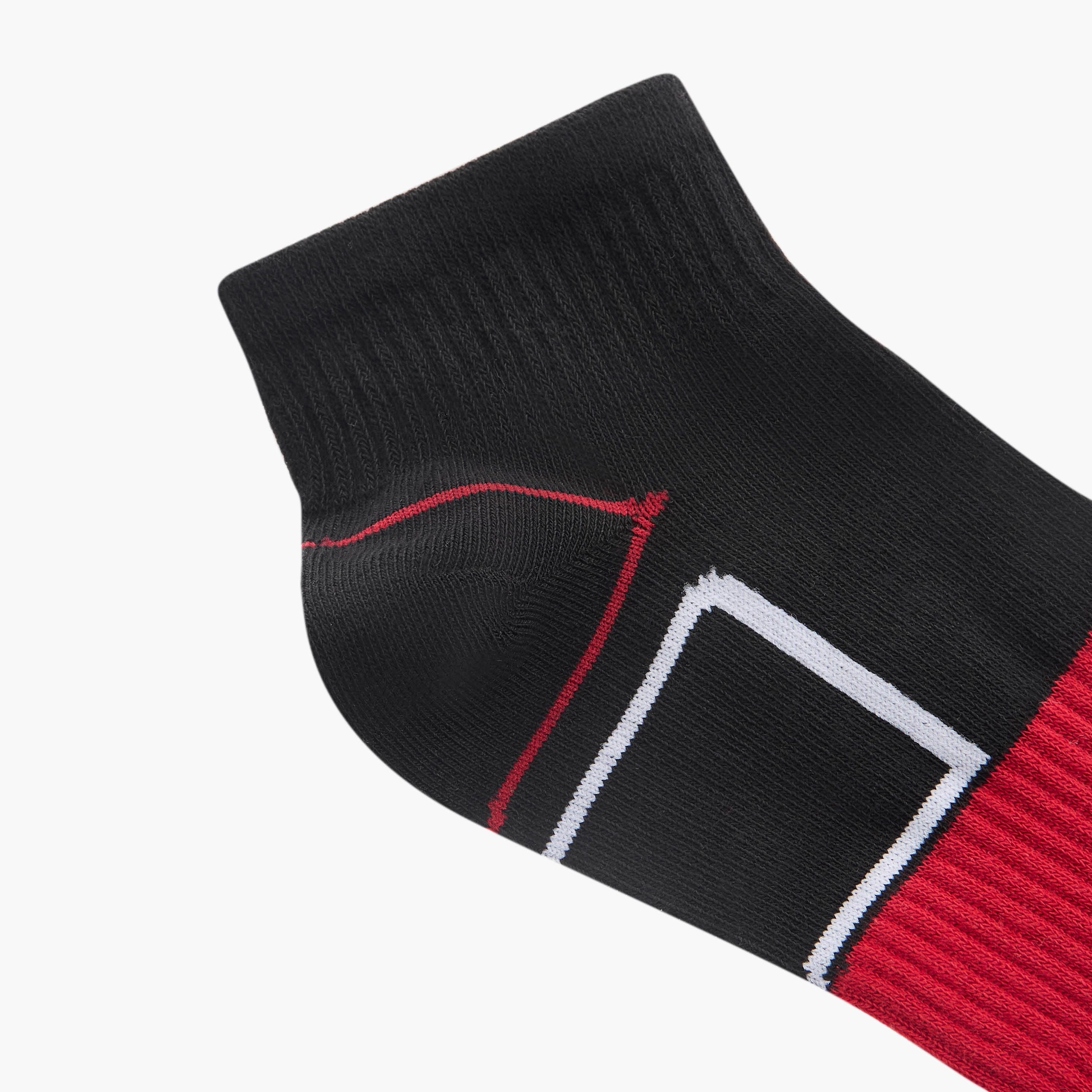 Set of 3 - Stripe Detail Ankle Length Socks with Antibacterial Protection-men-socks-image-5