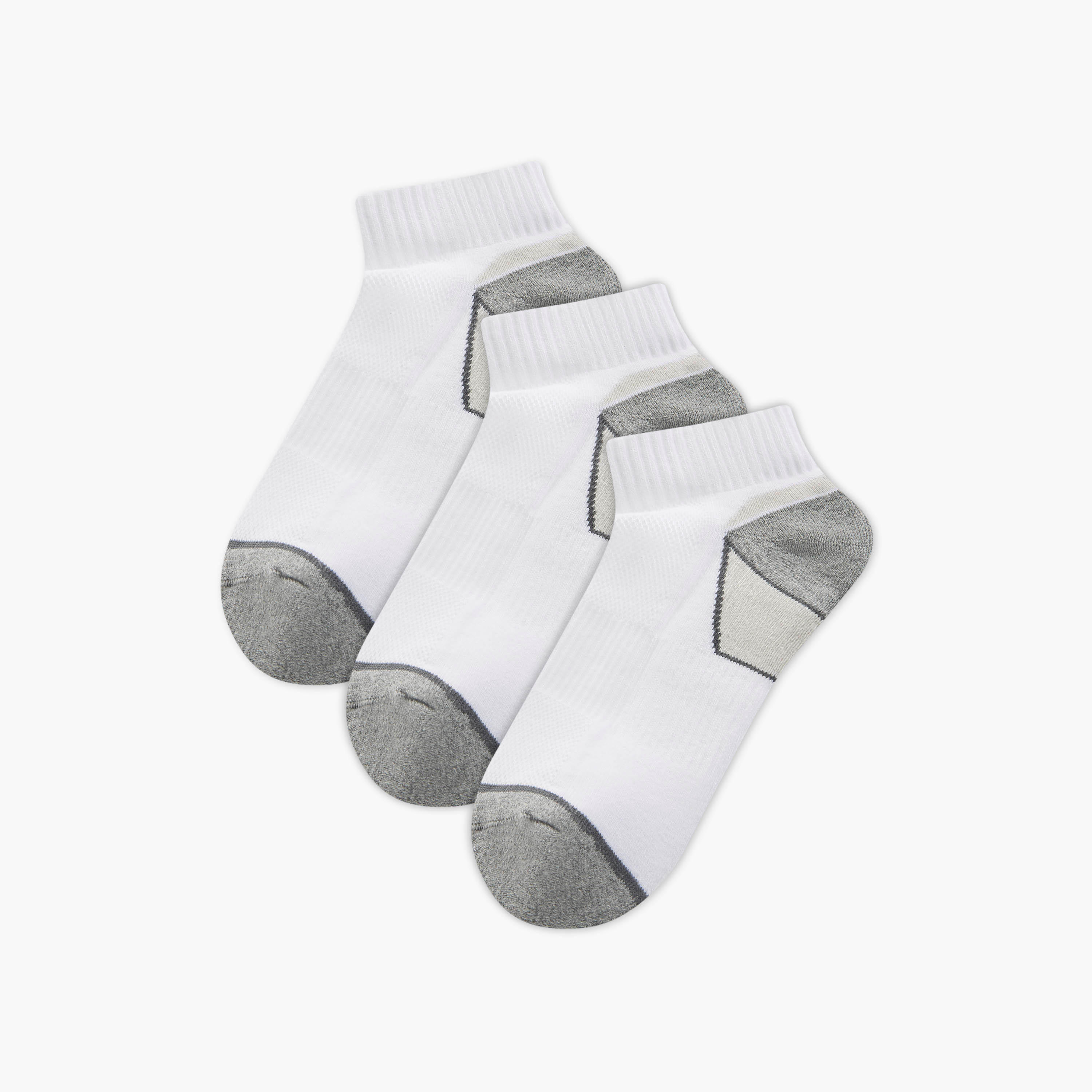 Set of 3 - Textured Ankle Length Socks-men-socks-image-1