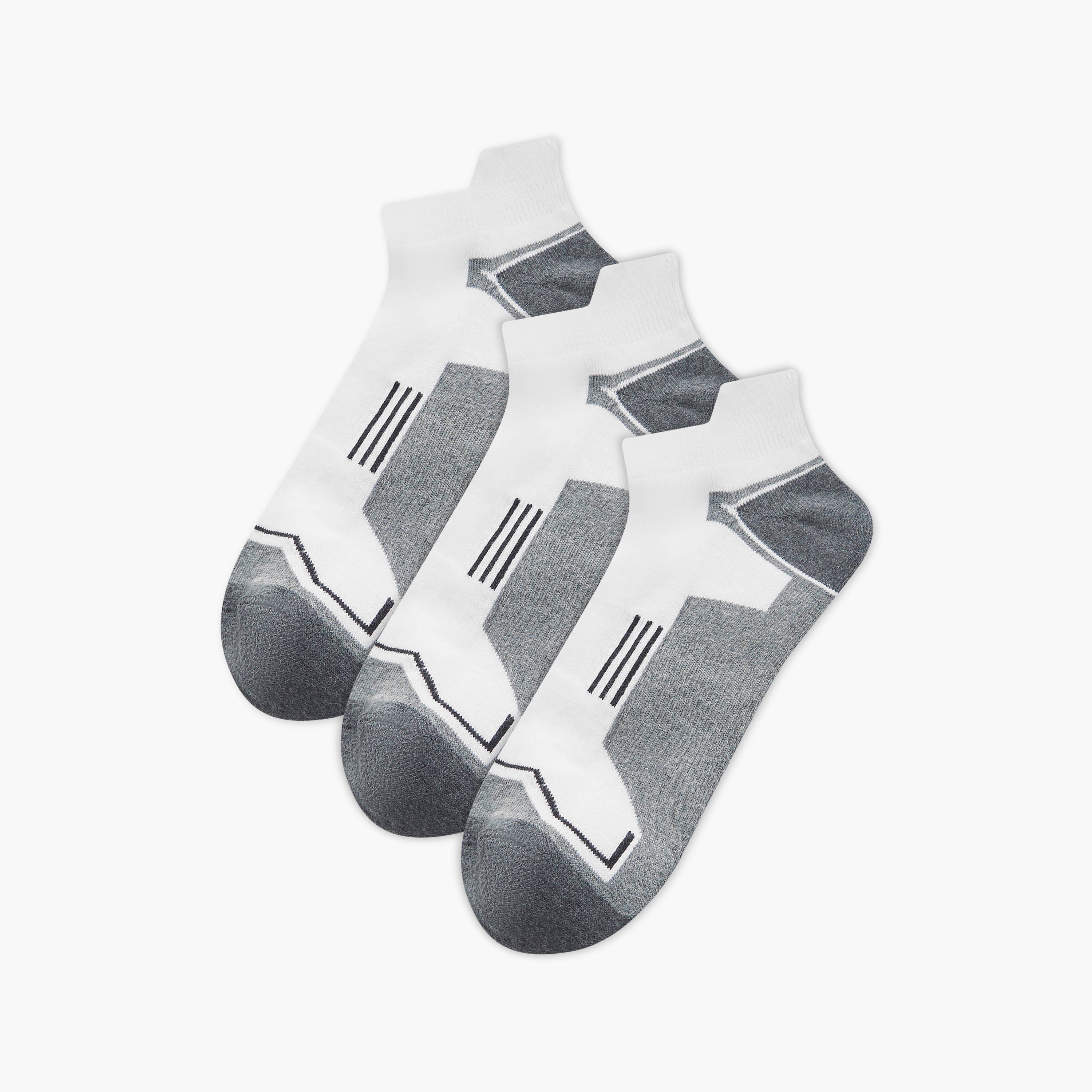 Set of 3 - Textured Ankle Length Socks-men-socks-image-1