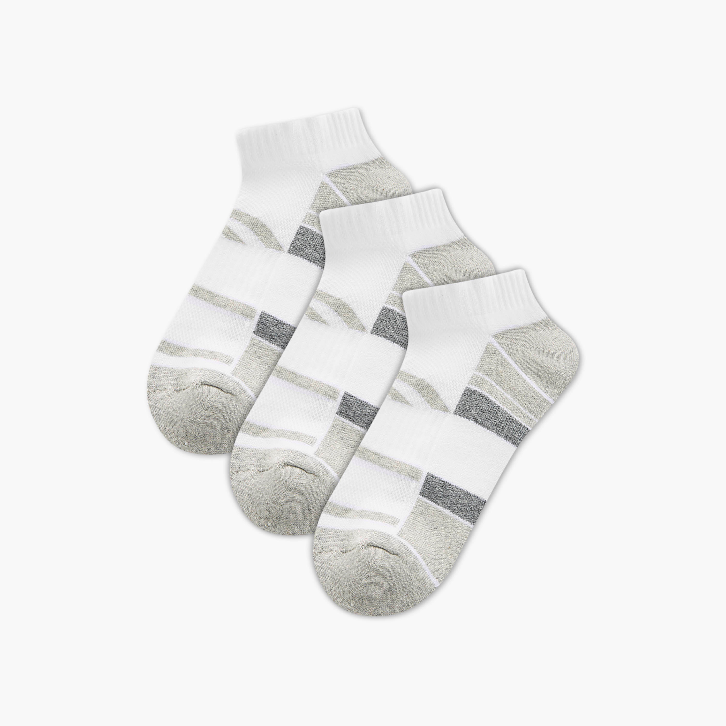 Set of 3 - Textured Ankle Length Socks-men-socks-image-1
