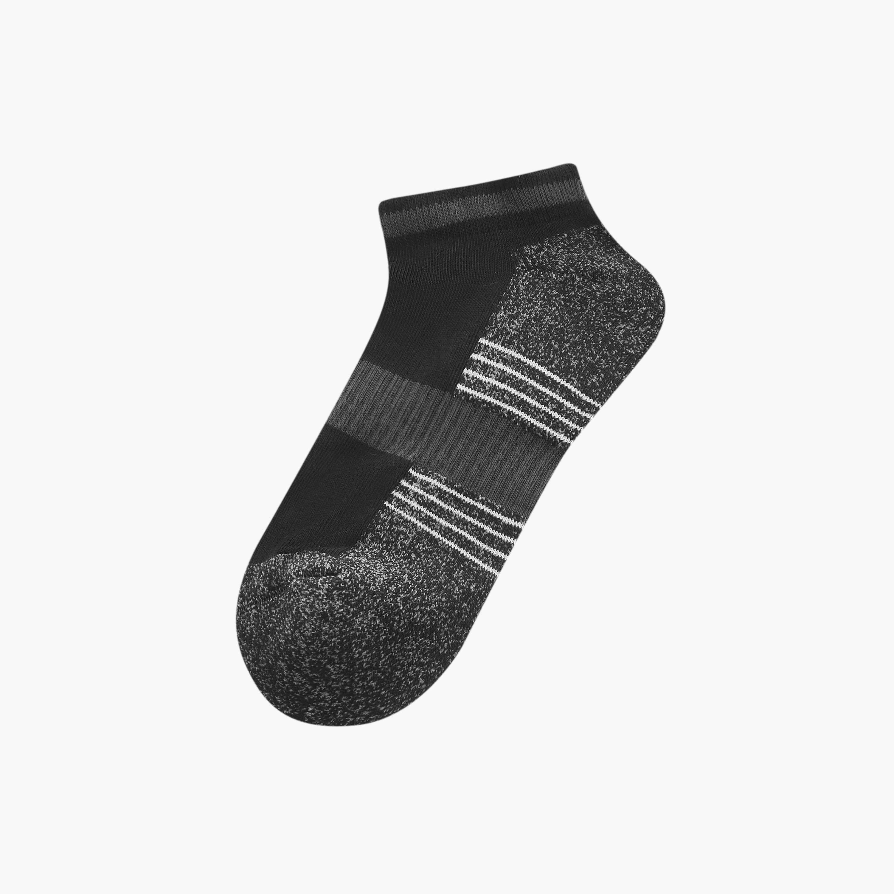 Set of 5 - Textured Ankle Length Socks with Antibacterial Protection-men-socks-image-2