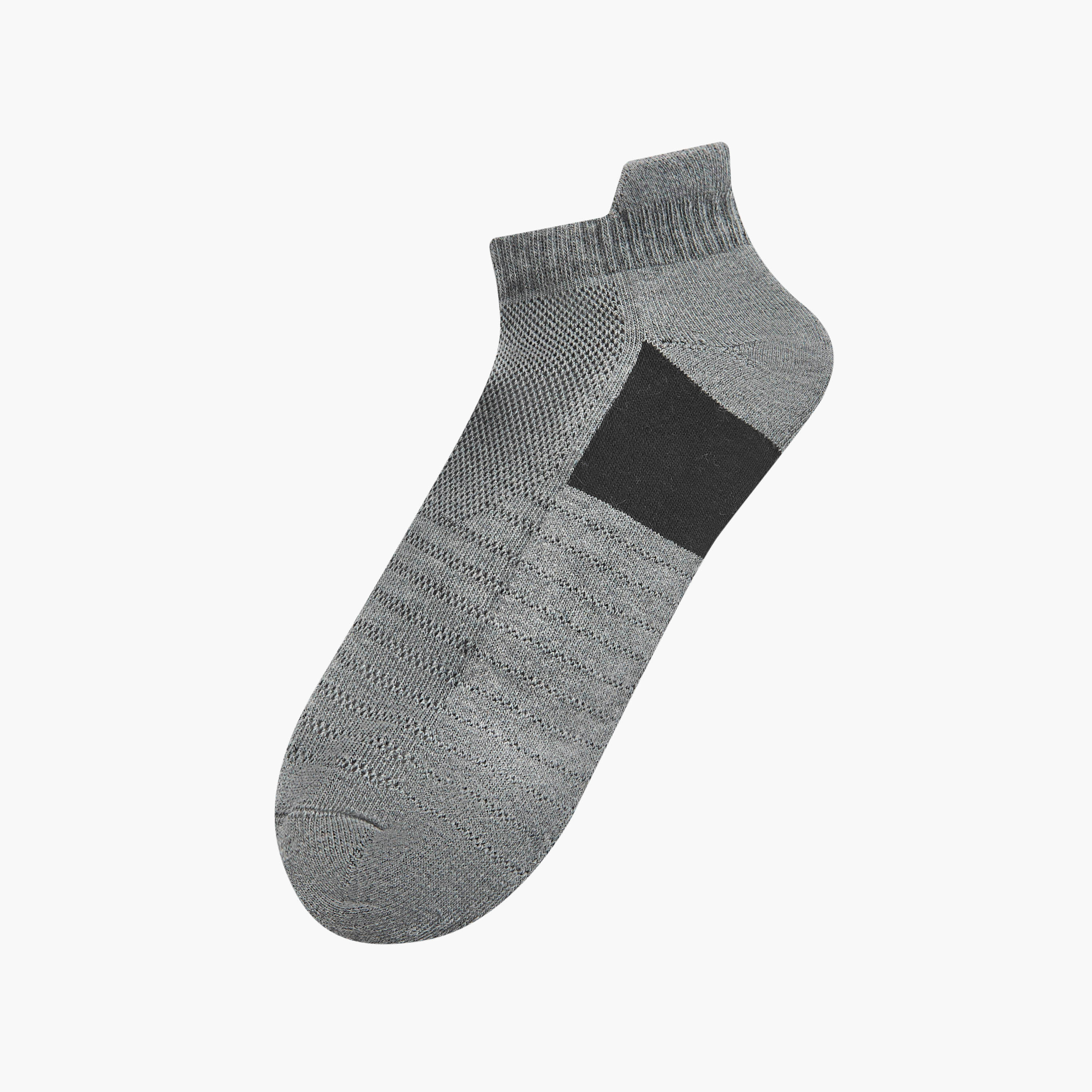 Set of 5 - Textured Ankle Length Socks with Antibacterial Protection-men-socks-image-2