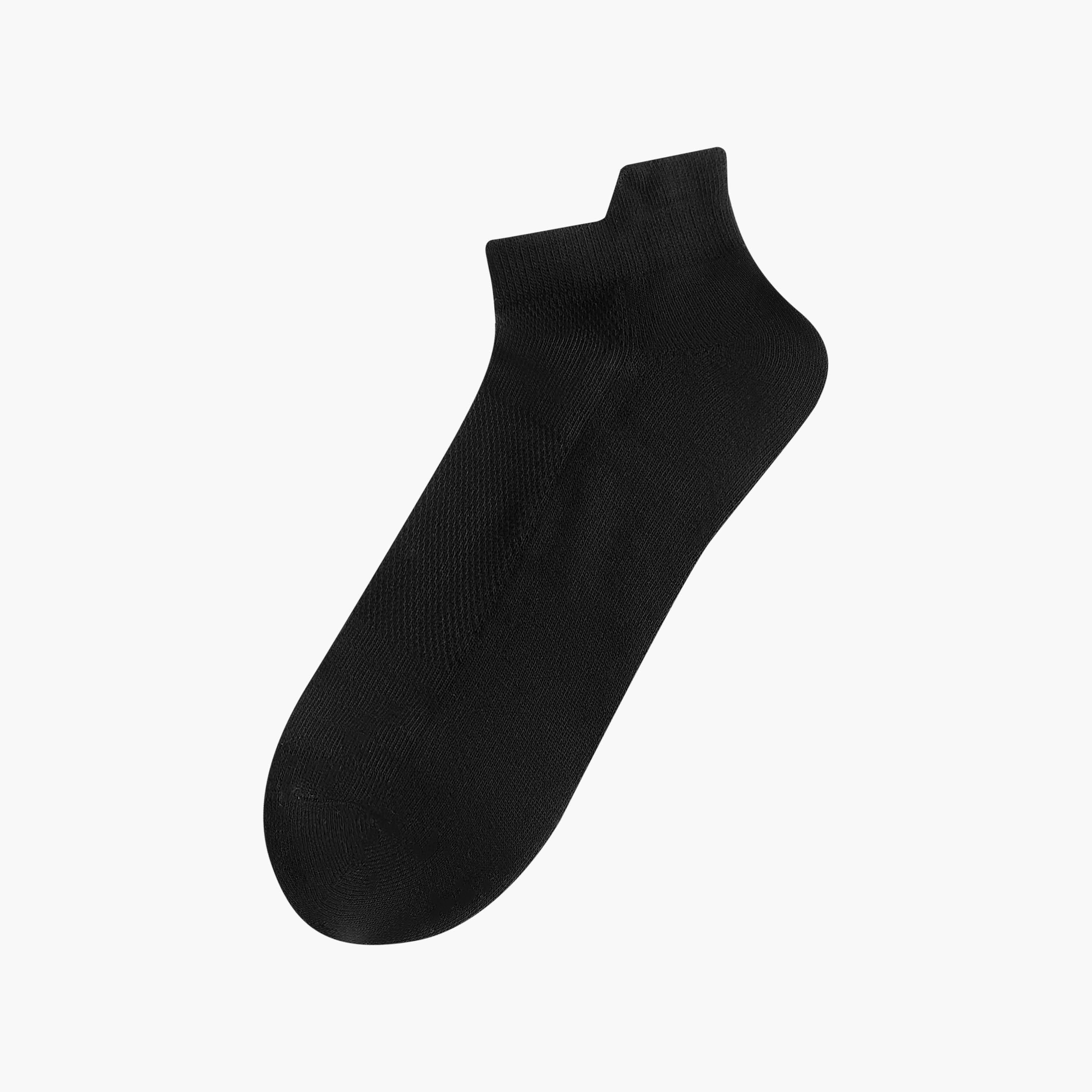 Set of 5 - Textured Ankle Length Socks with Antibacterial Protection-men-socks-image-2