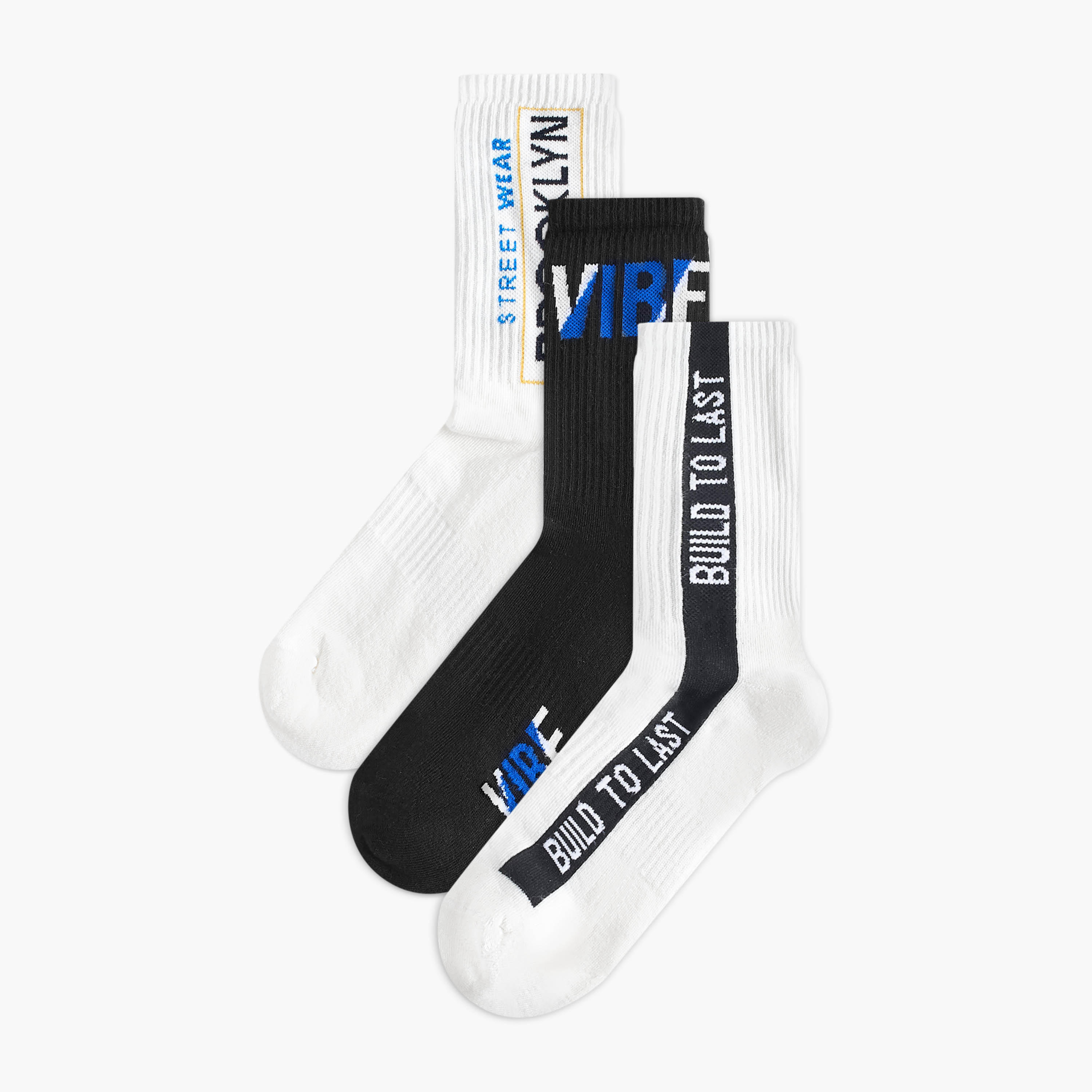Men's Half Terry Ankle Socks - Set of 3-men-socks-image-1