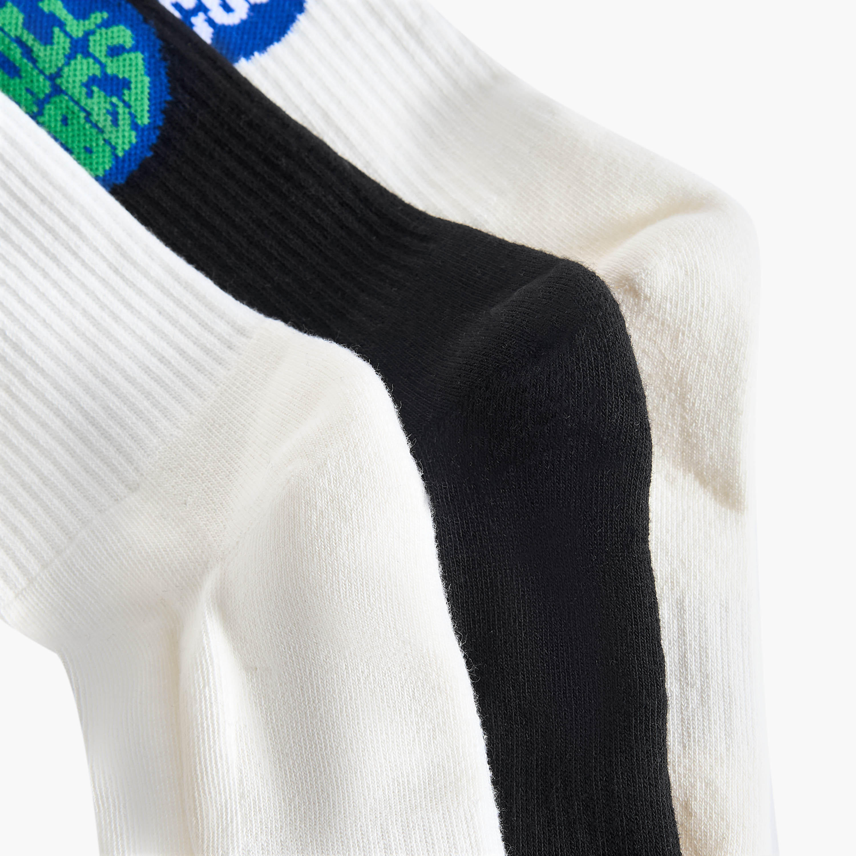 طقم جوارب 3 أزواج نصف تيري بطول الكاحل للرجال-men-socks-image-4