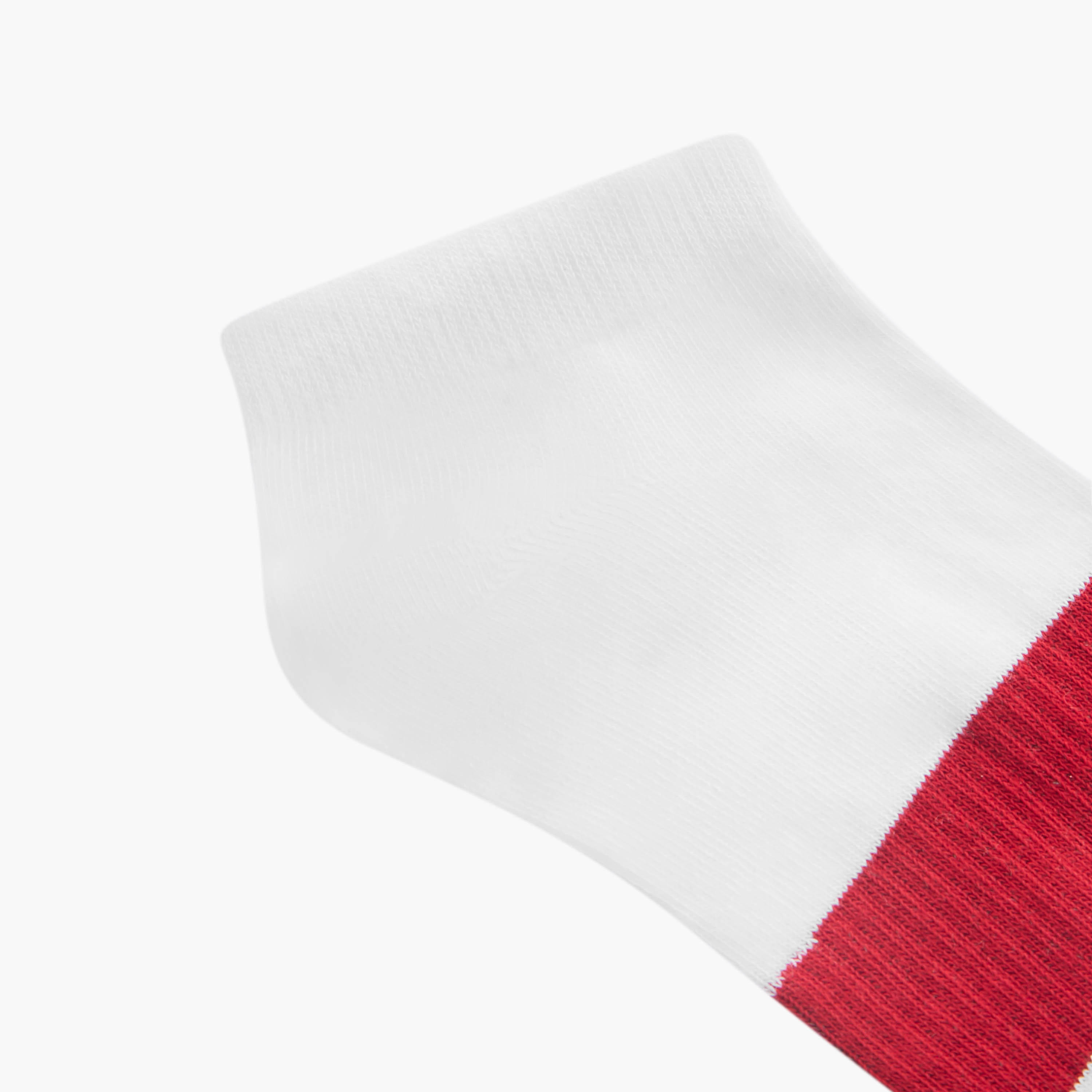 Set of 3 - Stripe Detail Ankle Length Socks with Antibacterial Protection-men-socks-image-5