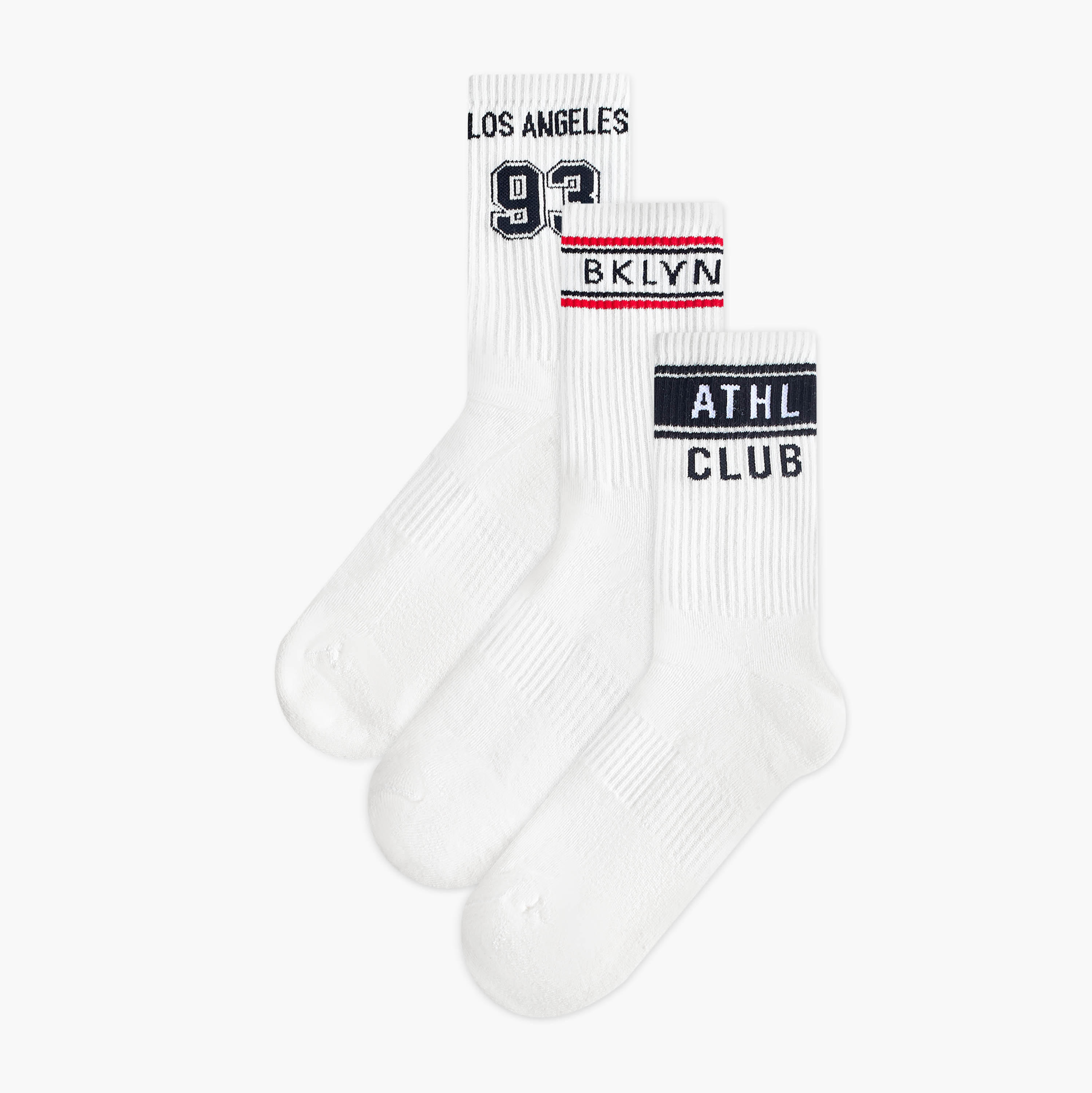 Men's Half Terry Ankle Socks - Set of 3-men-socks-image-1