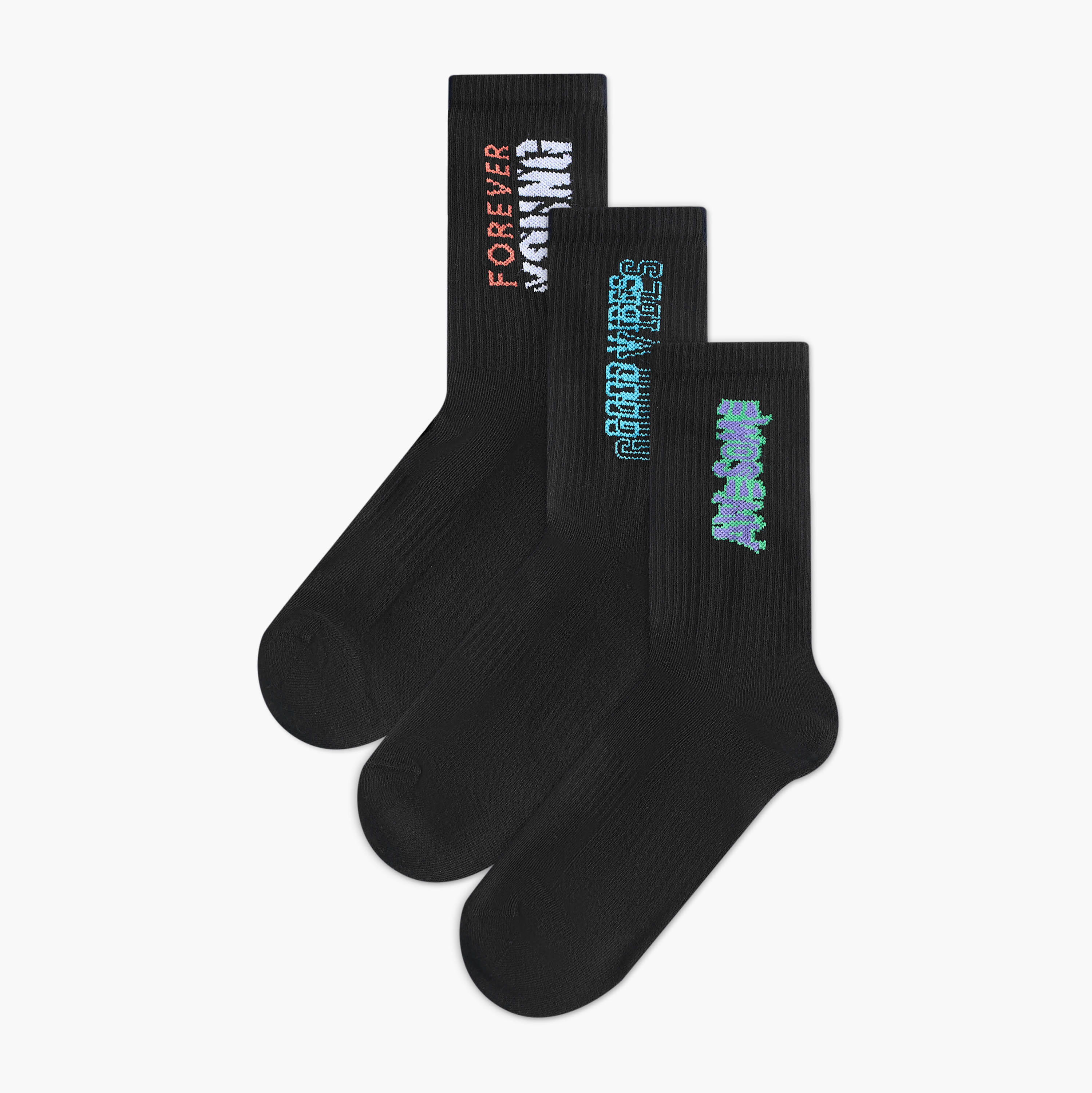 Men's Half Terry Ankle Socks - Set of 3-men-socks-image-1