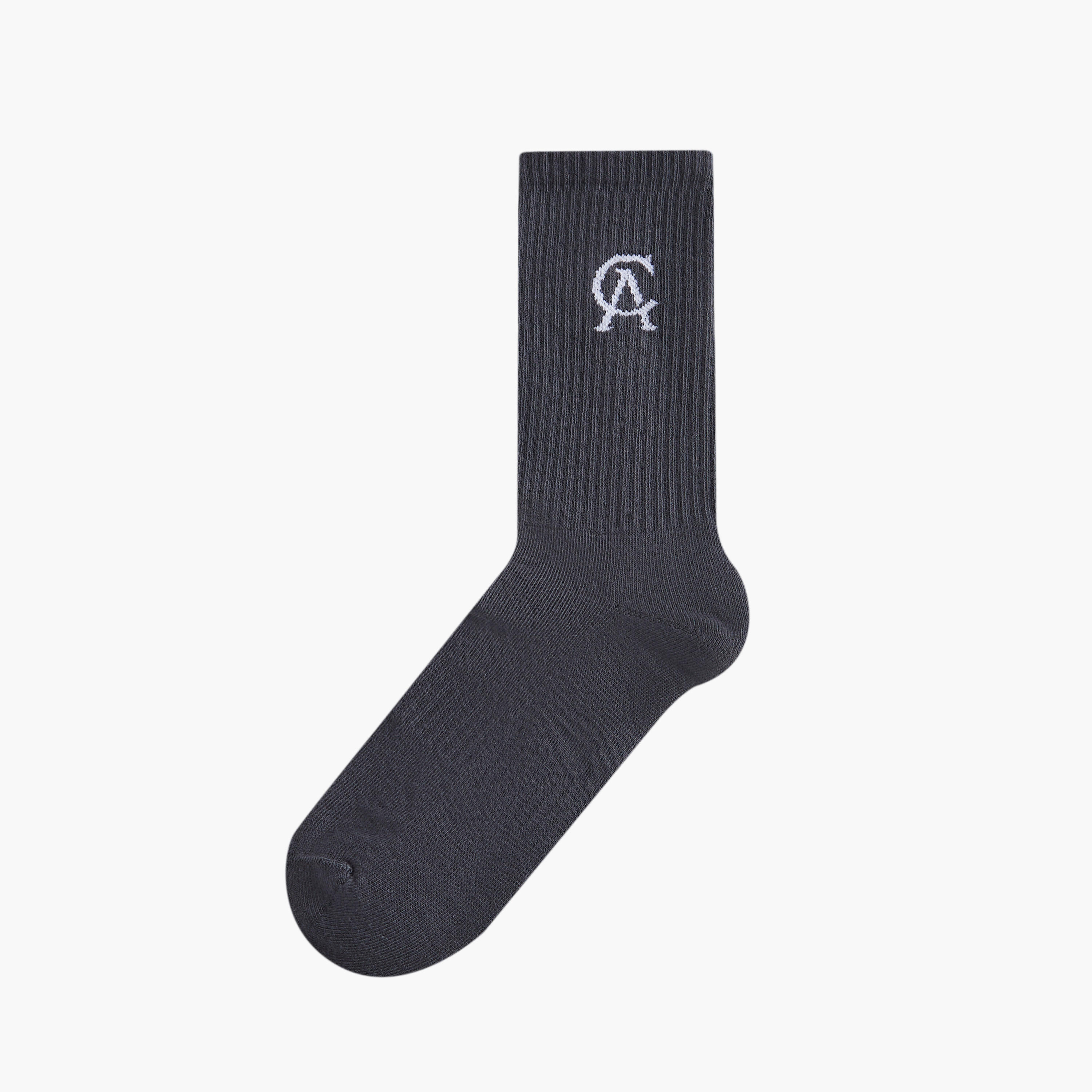 Pack of 3 - Textured Crew Length Socks with Antibacterial Protection-men-socks-image-2