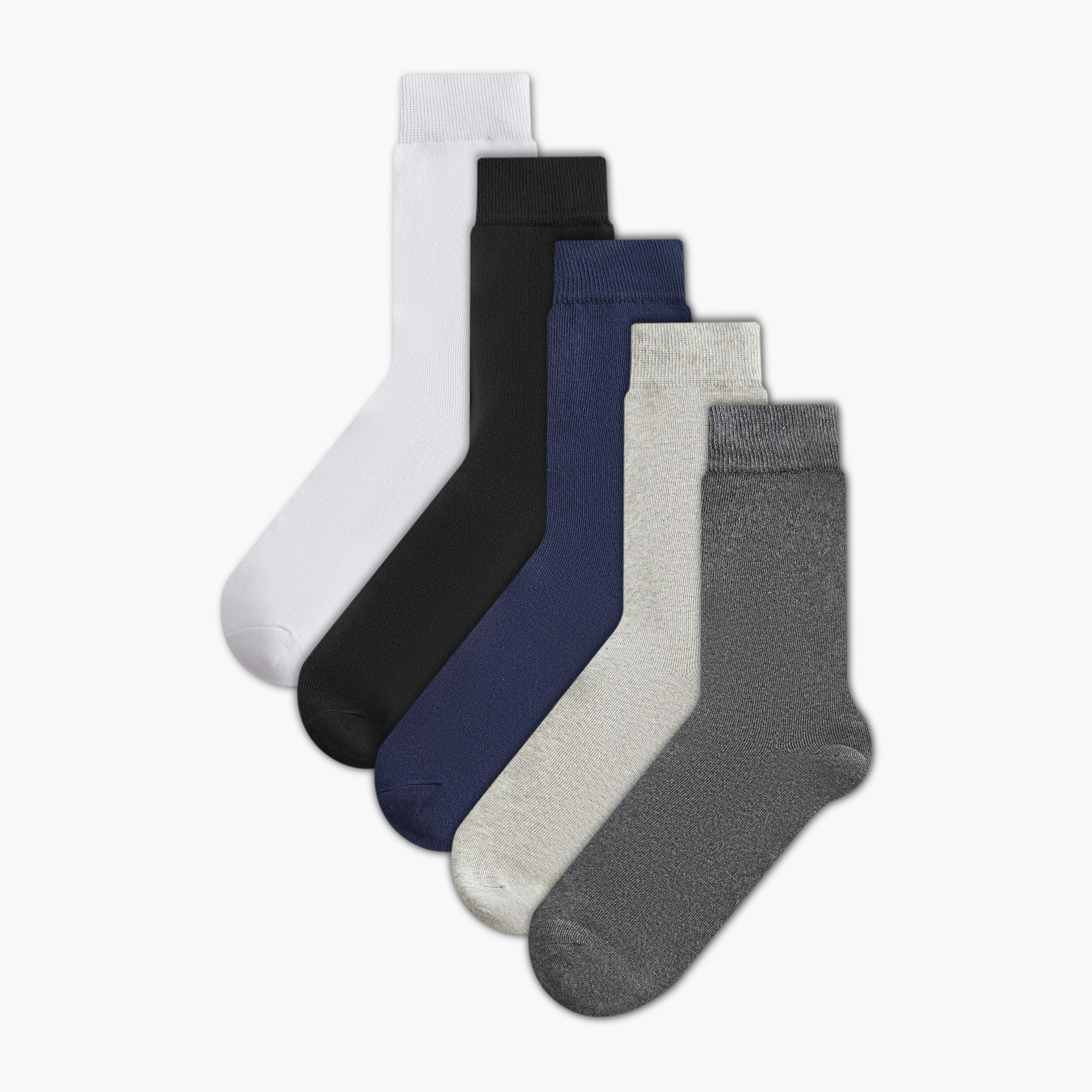طقم جوارب 5 أزواج بارزة الملمس طويلة-men-socks-image-5