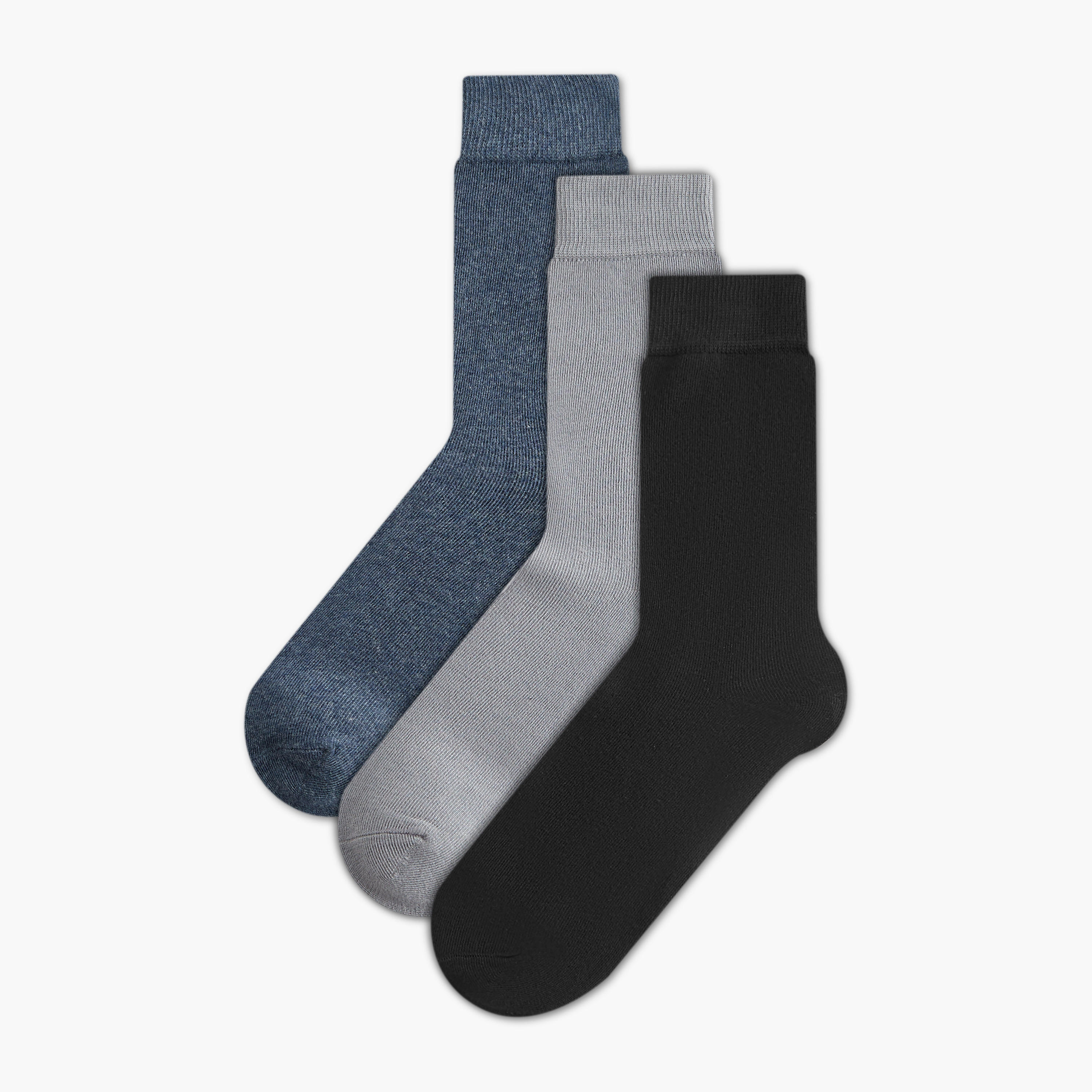 طقم جوارب 3 أزواج بحماية من البكتيريا-men-socks-image-1