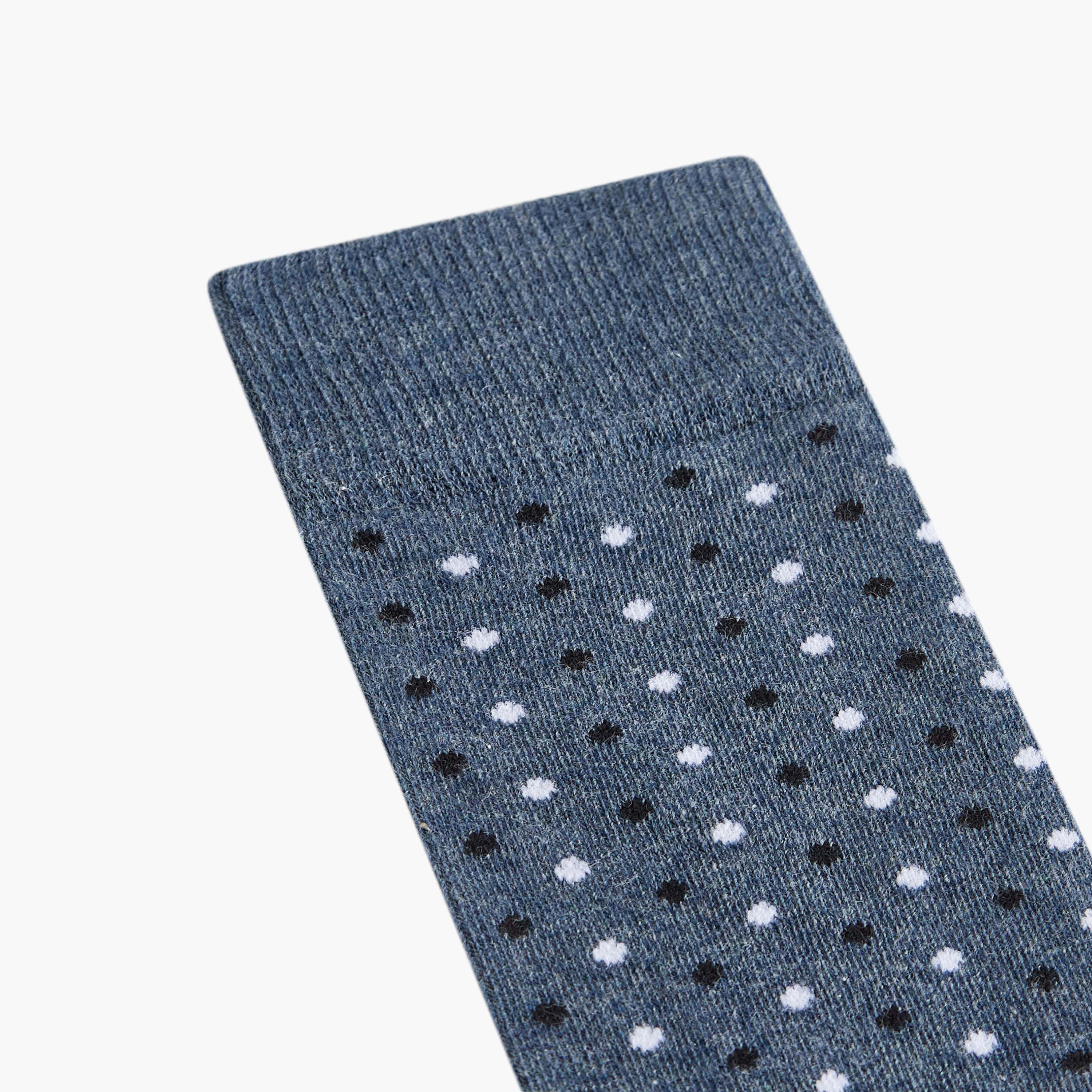 Set of 5 - Textured Crew Length Socks-men-socks-image-3