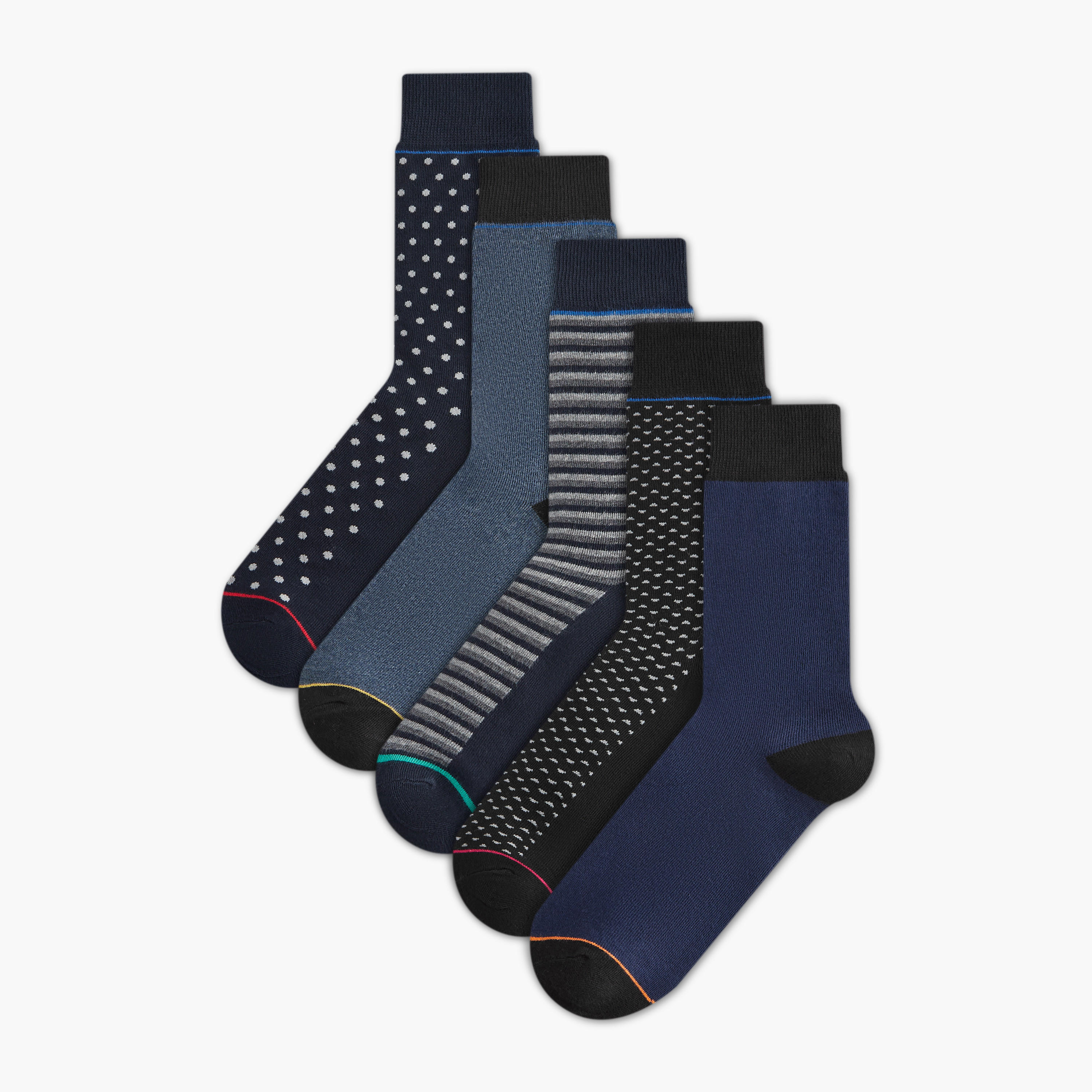 طقم جوارب بارز الملمس 5 أزواج بطول ربلة الساق-men-socks-image-1