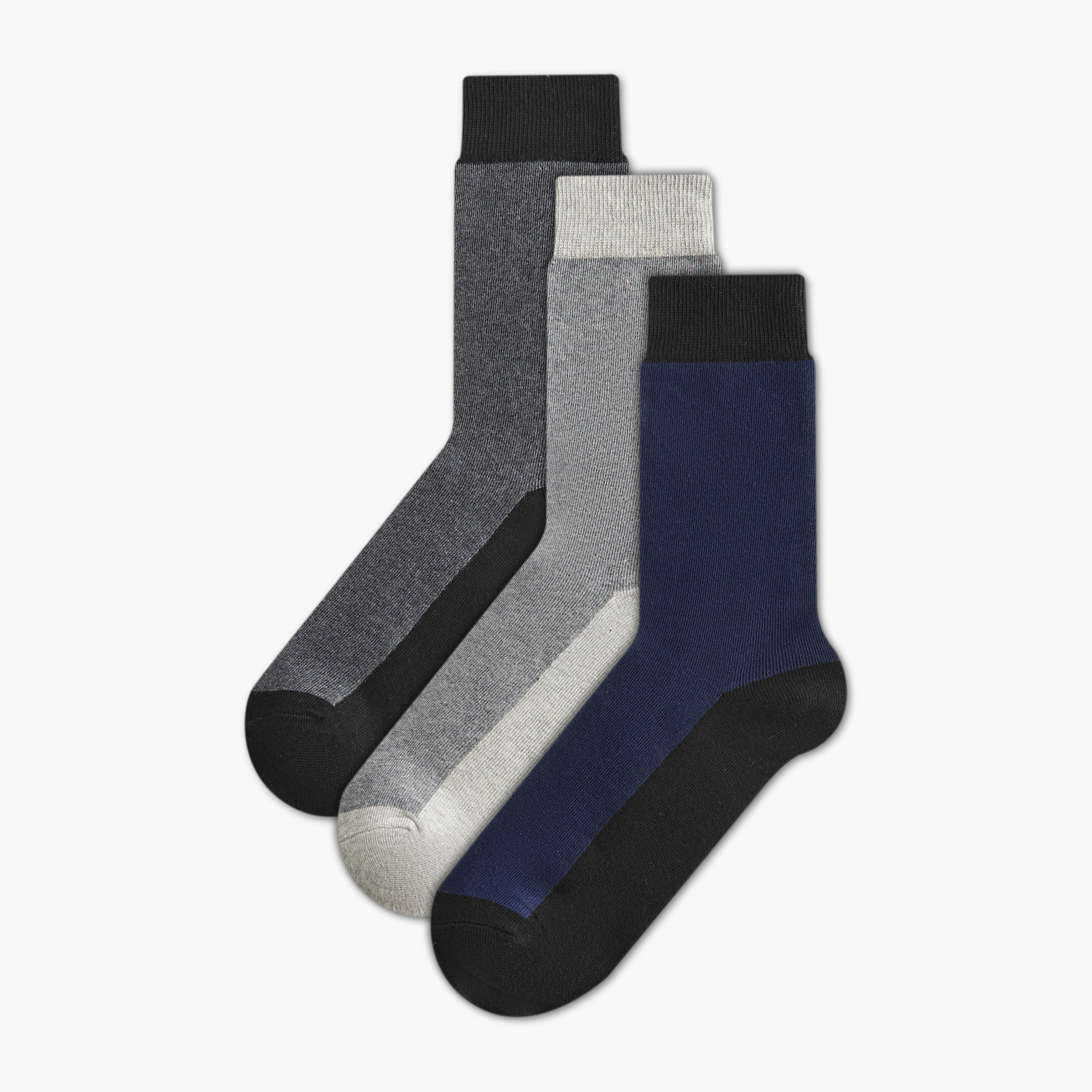 طقم جوارب 3 أزواج بحماية من البكتيريا-men-socks-image-1