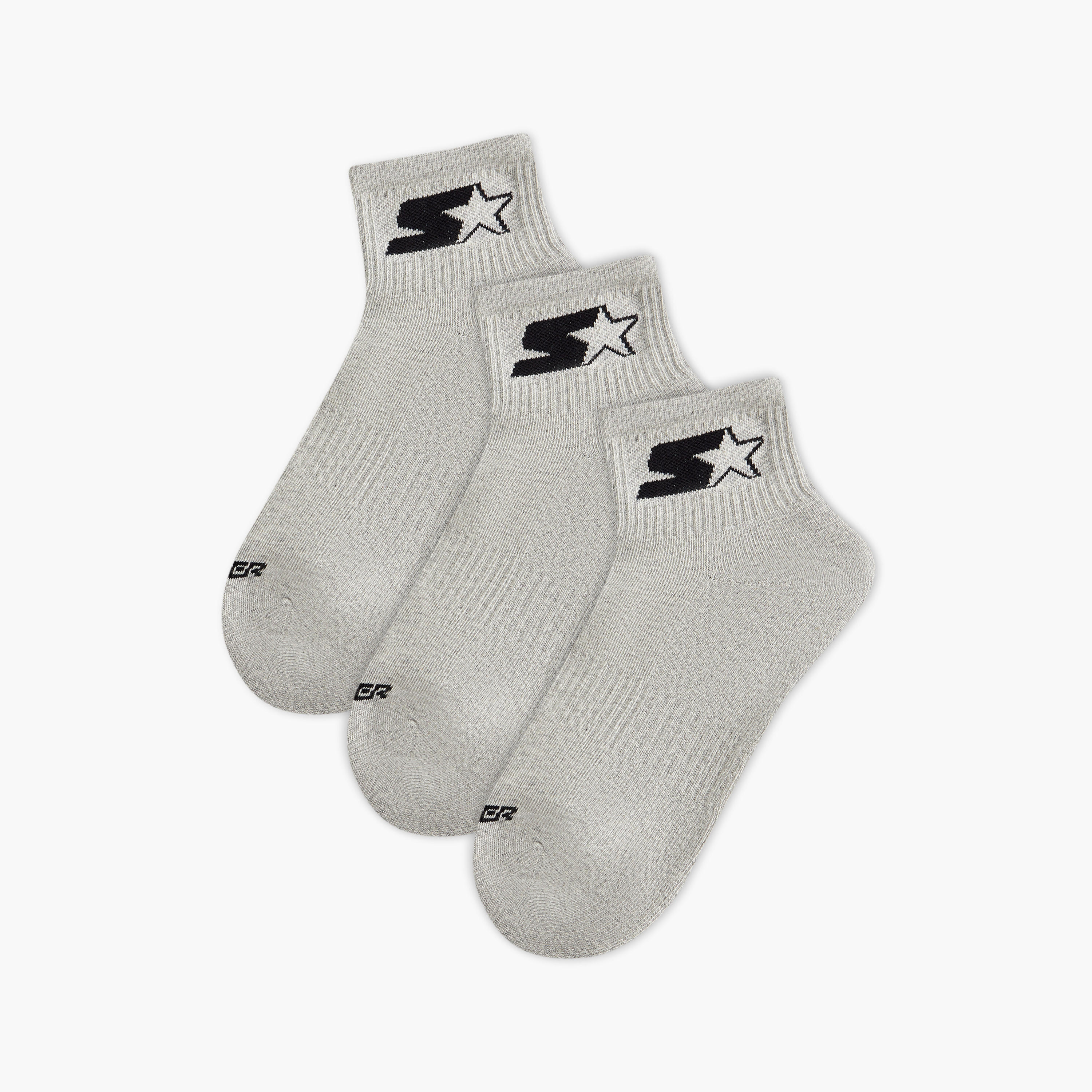 طقم جوارب 3 أزواج بارزة الملمس بطول الكاحل من ستارتر-men-socks-image-1