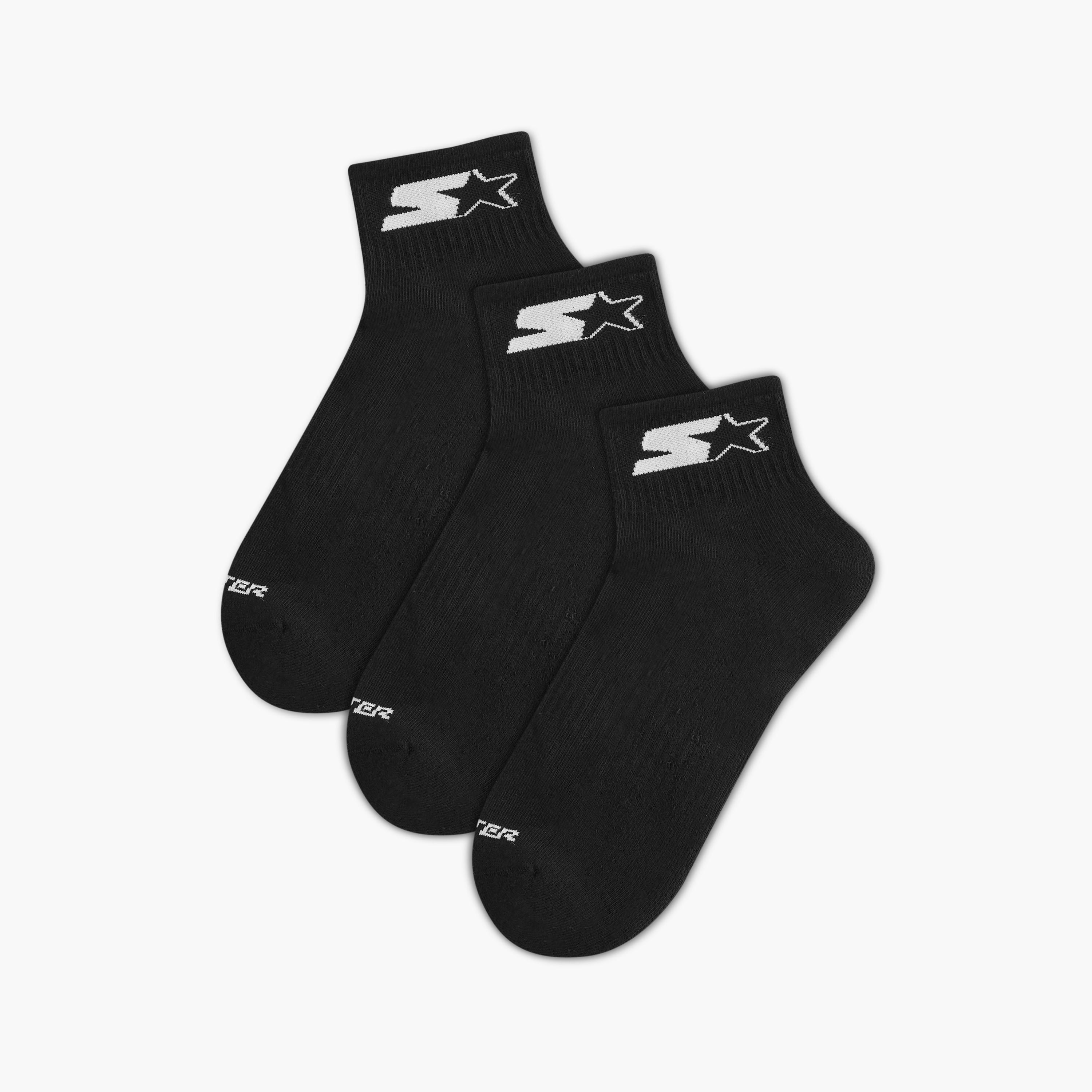 Set of 3 - Starter Logo Detail Ankle Length Socks with Antibacterial Protection-men-socks-image-1