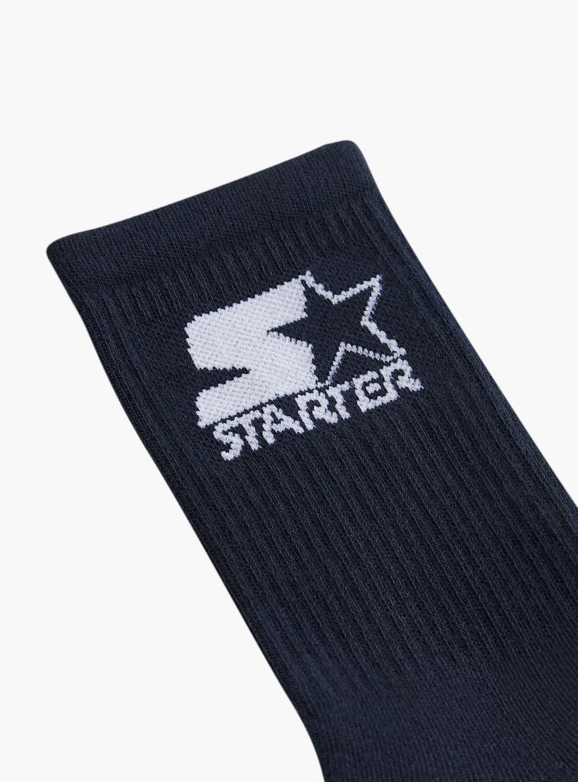 Set of 3 - Starter Ribbed Crew Length Socks with Antibacterial Protection-men-socks-image-3