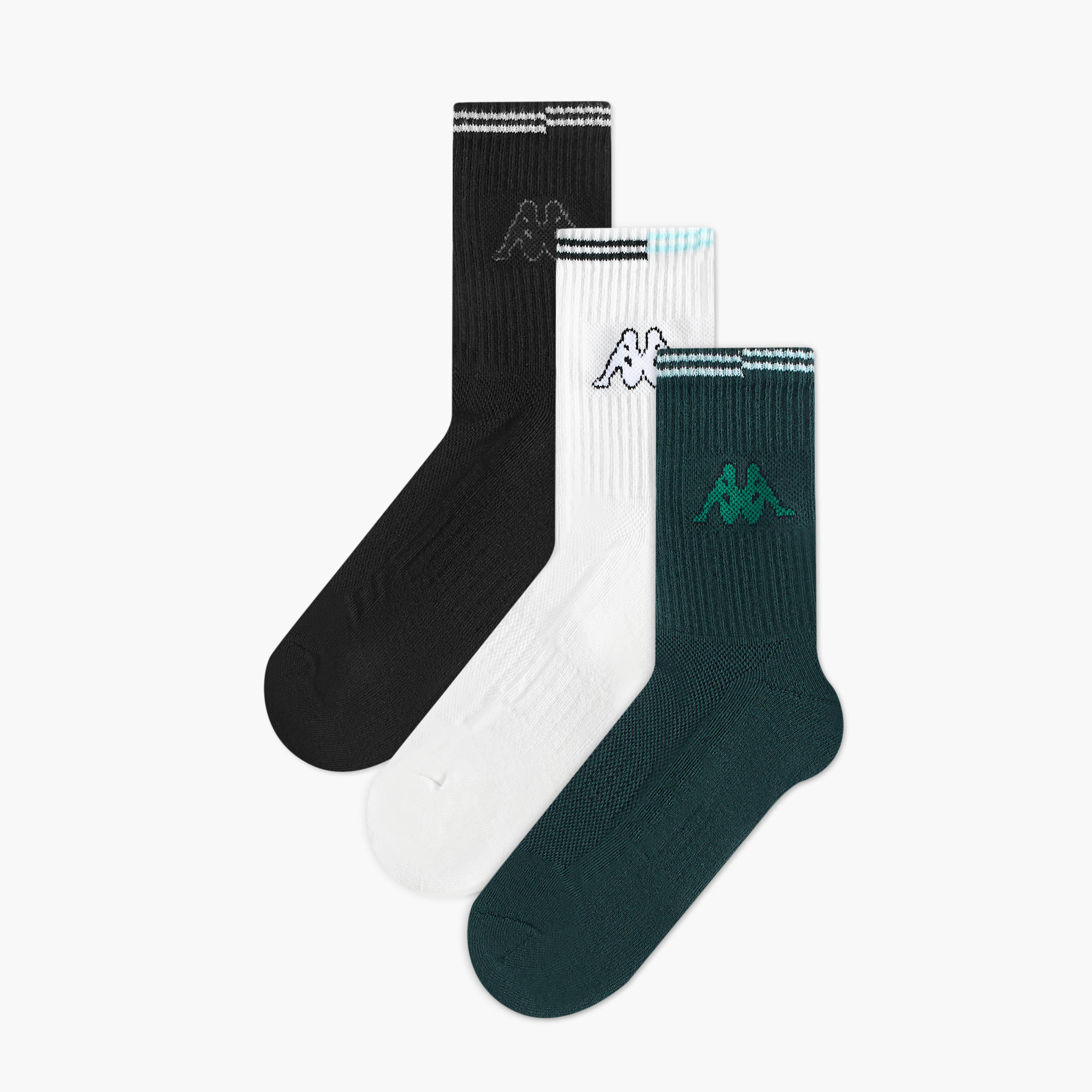 طقم جوارب 3 أزواج رجالي بطبعات شعار من كابا-men-socks-image-1