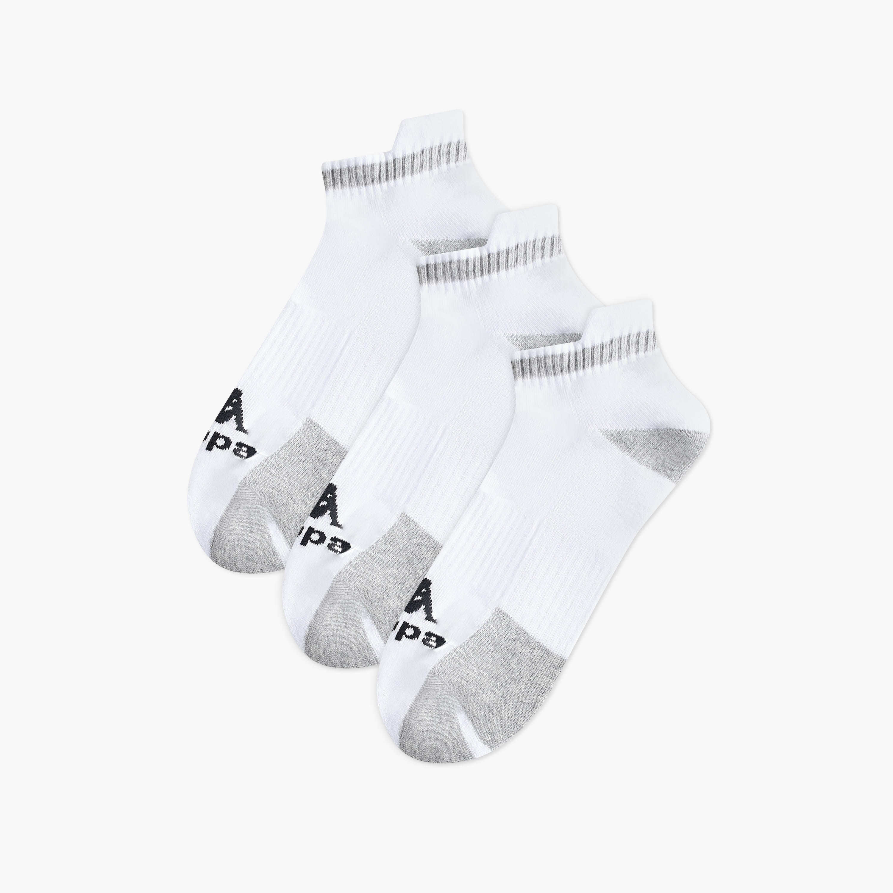 Set of 3 - Kappa Striped Ankle Length Half Terry Socks-men-socks-image-1