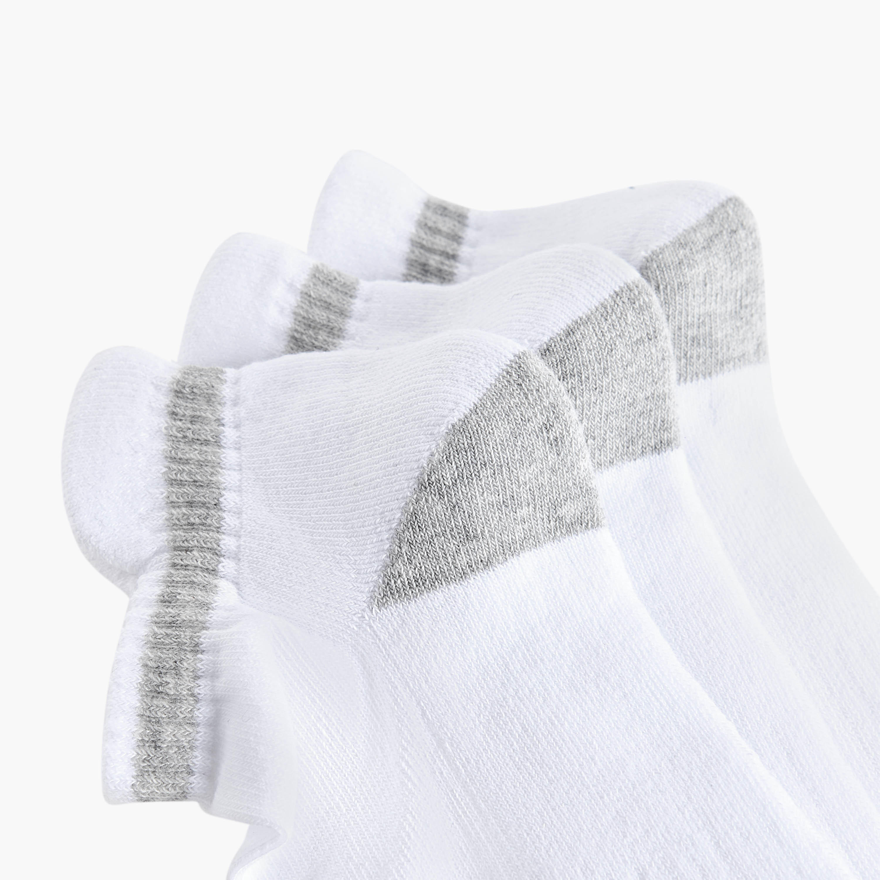 Set of 3 - Kappa Striped Ankle Length Half Terry Socks-men-socks-image-4