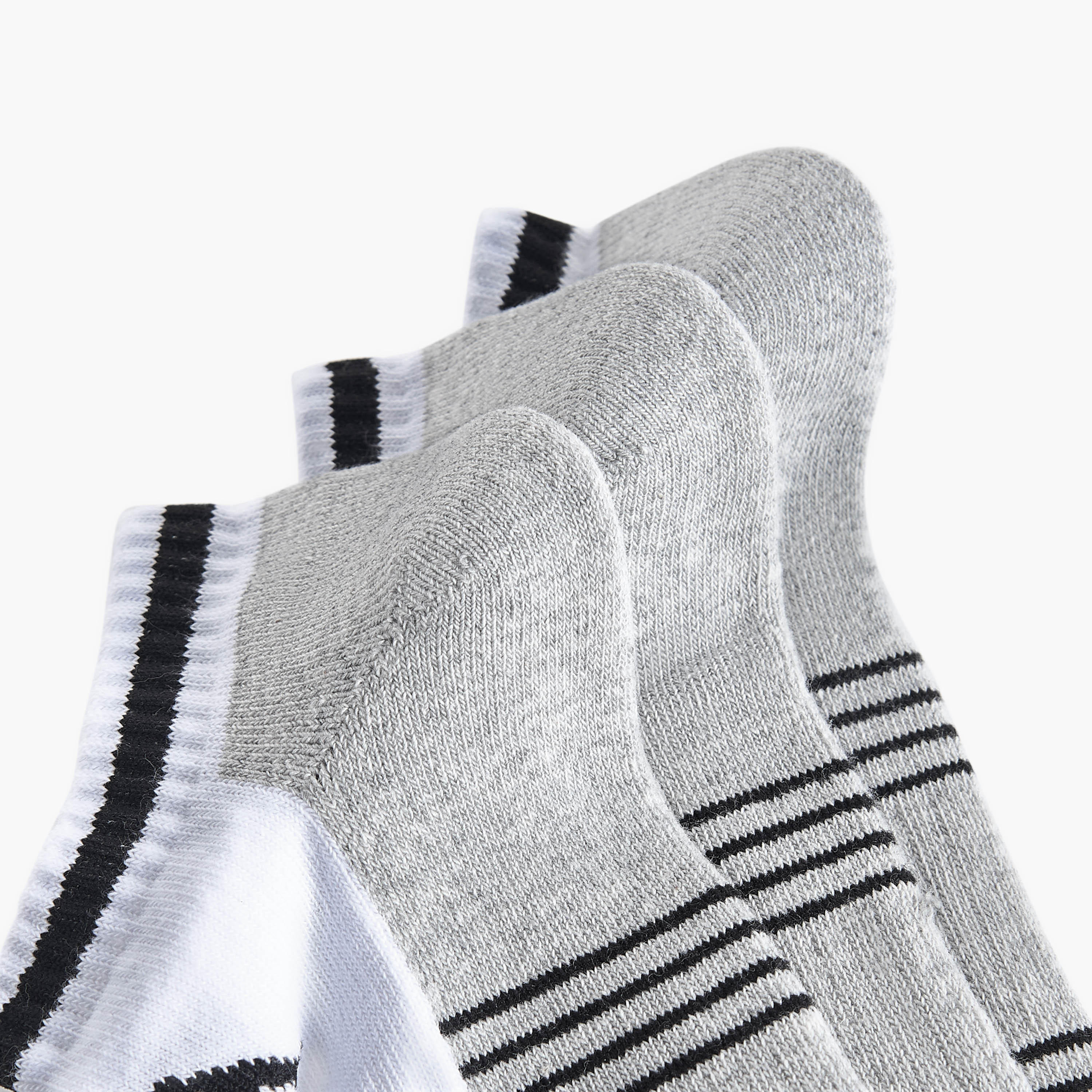 Set of 3 - Kappa Striped Ankle Length Half Terry Socks-men-socks-image-4