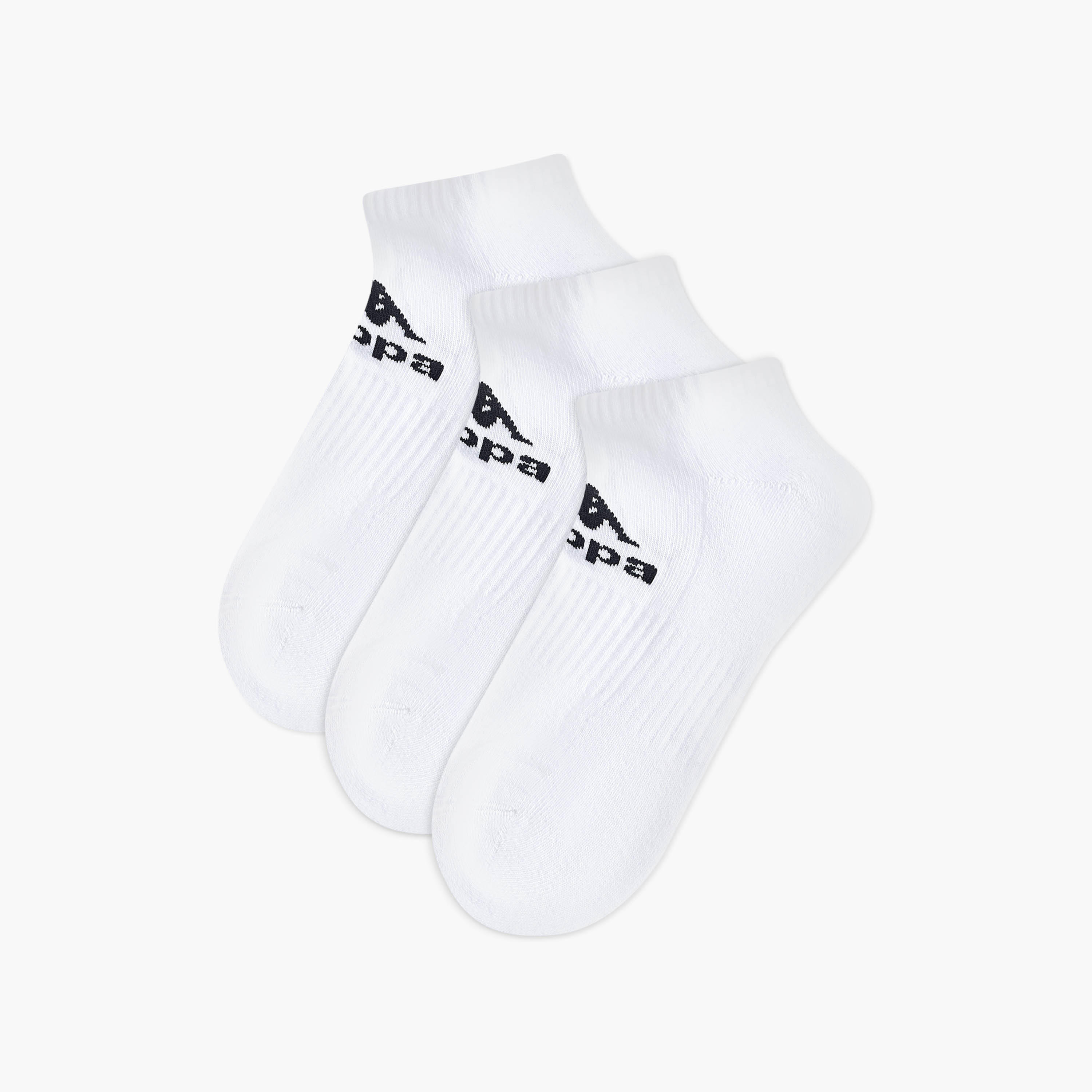 Set of 3 - Kappa Striped Ankle Length Half Terry Socks-men-socks-image-1