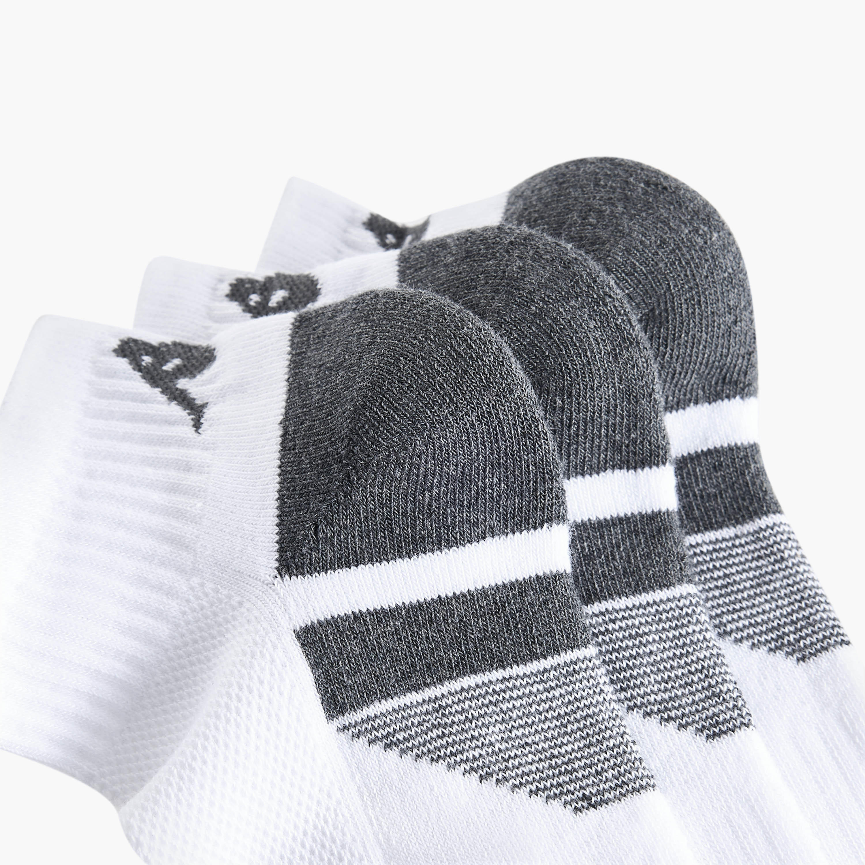 Set of 3 - Kappa Striped Ankle Length Half Terry Socks-men-socks-image-4