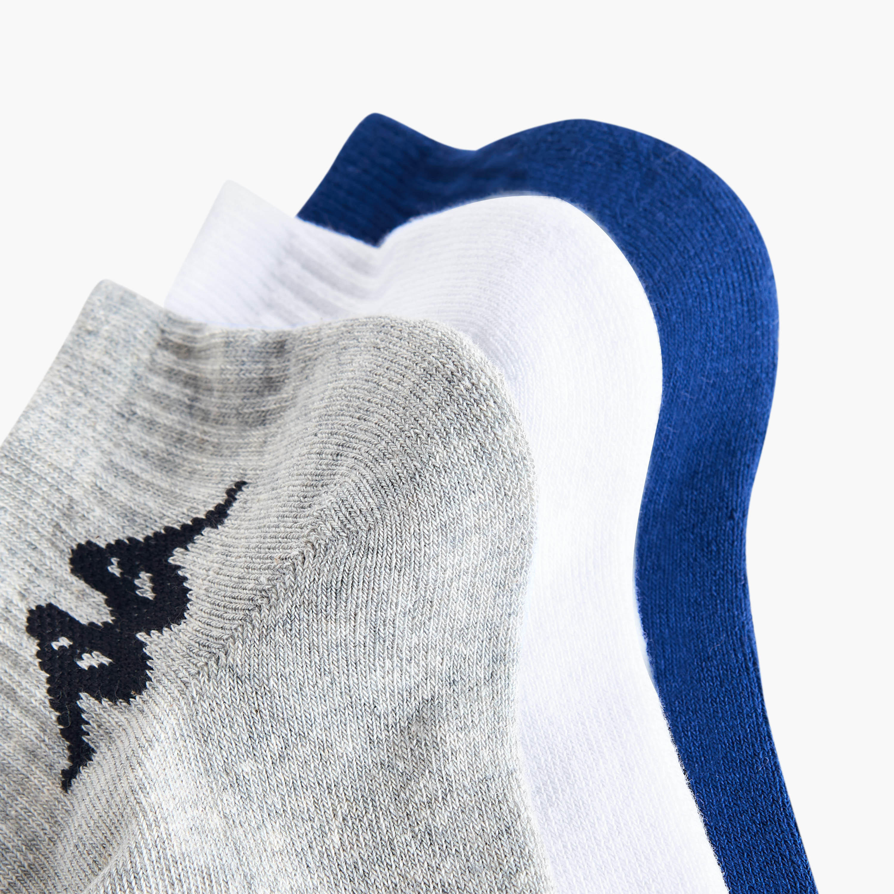 Set of 3 - Kappa Striped Ankle Length Half Terry Socks-men-socks-image-4