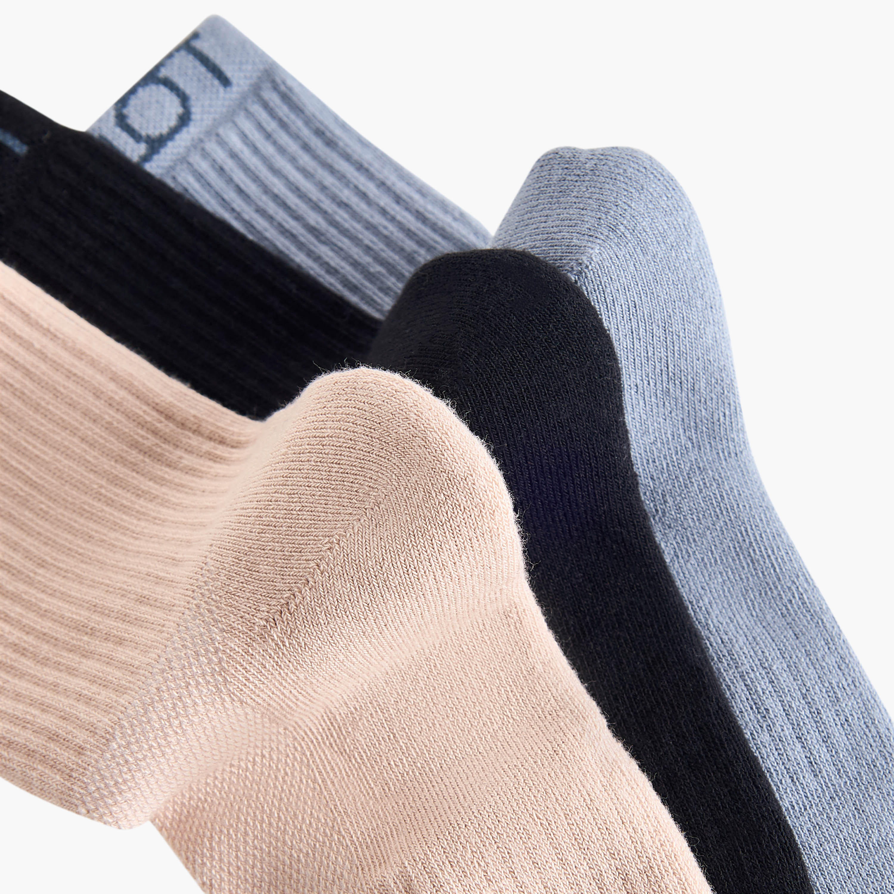 طقم جوارب 3 أزواج بارزة الملمس بطول ربلة الساق-men-socks-image-2