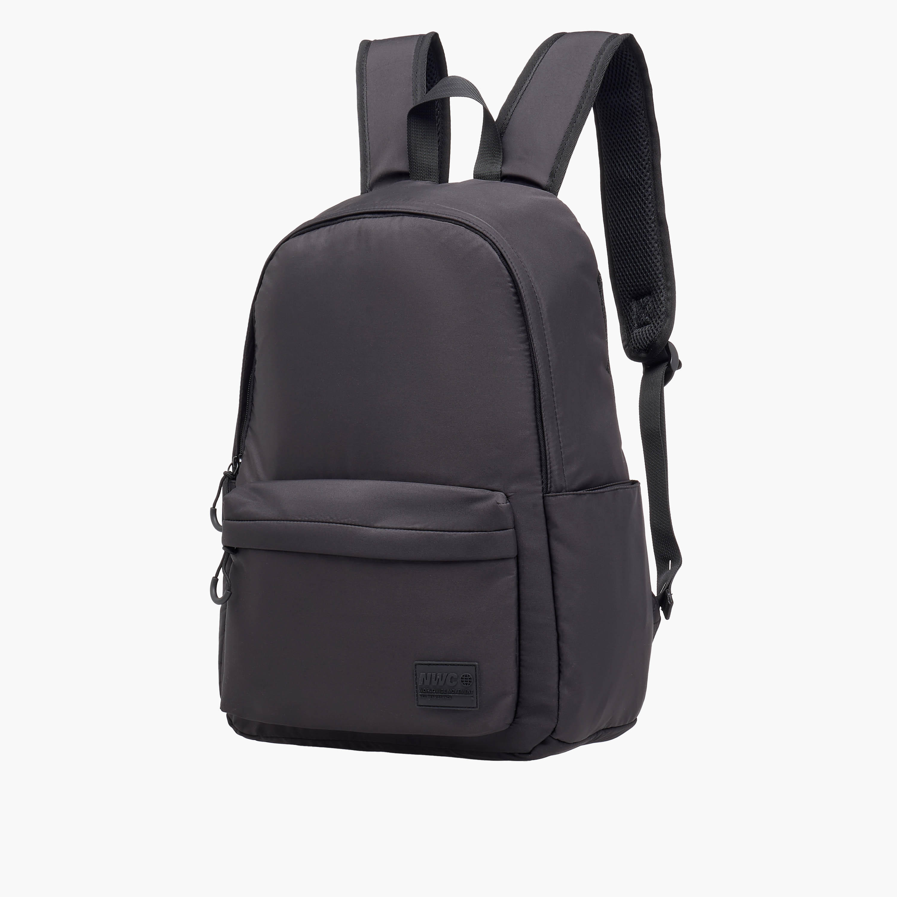 Applique Detail Backpack with Adjustable Shoulder Straps and Zip Closure - 31x16x44 cm-men-bags-image-3