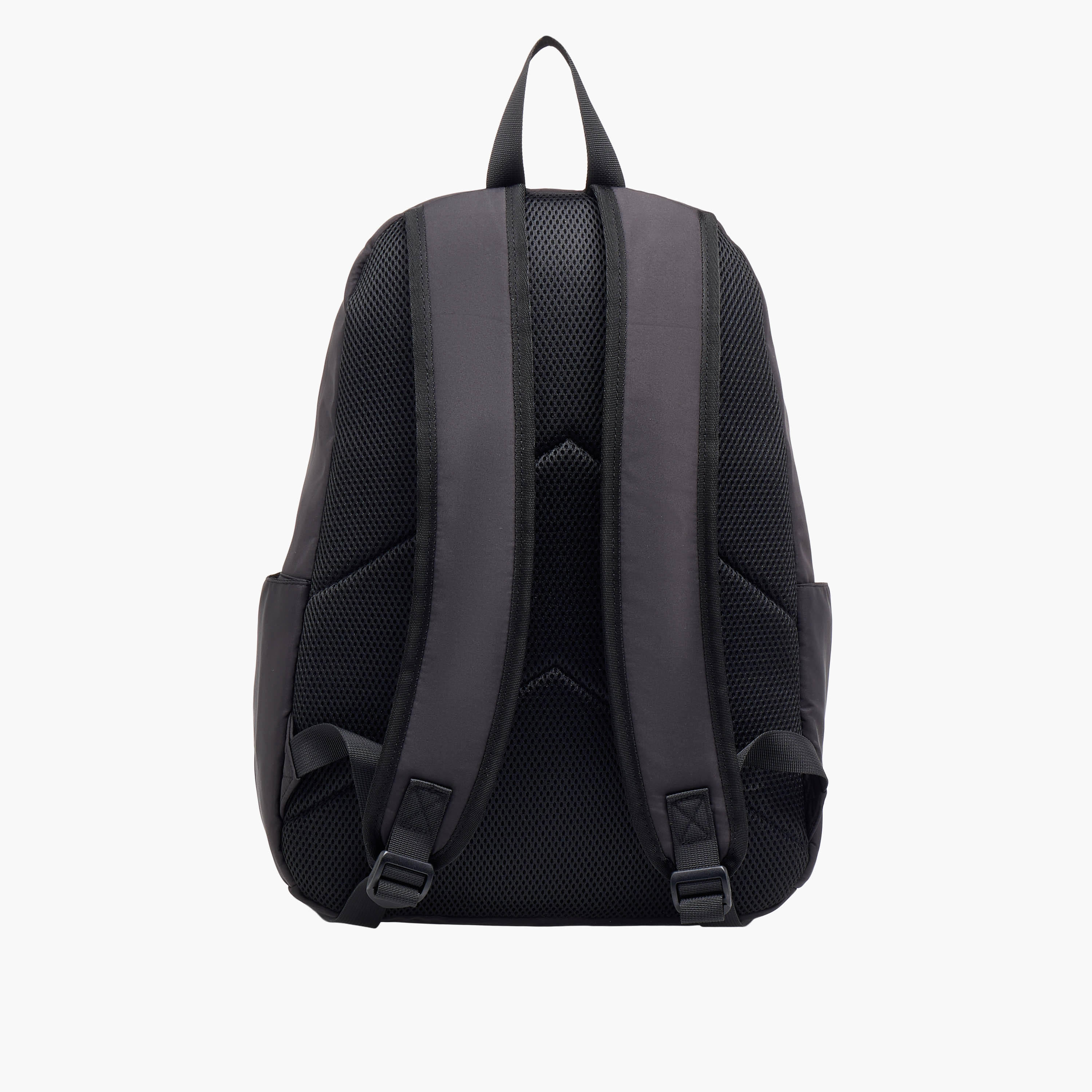 Applique Detail Backpack with Adjustable Shoulder Straps and Zip Closure - 31x16x44 cm-men-bags-image-4
