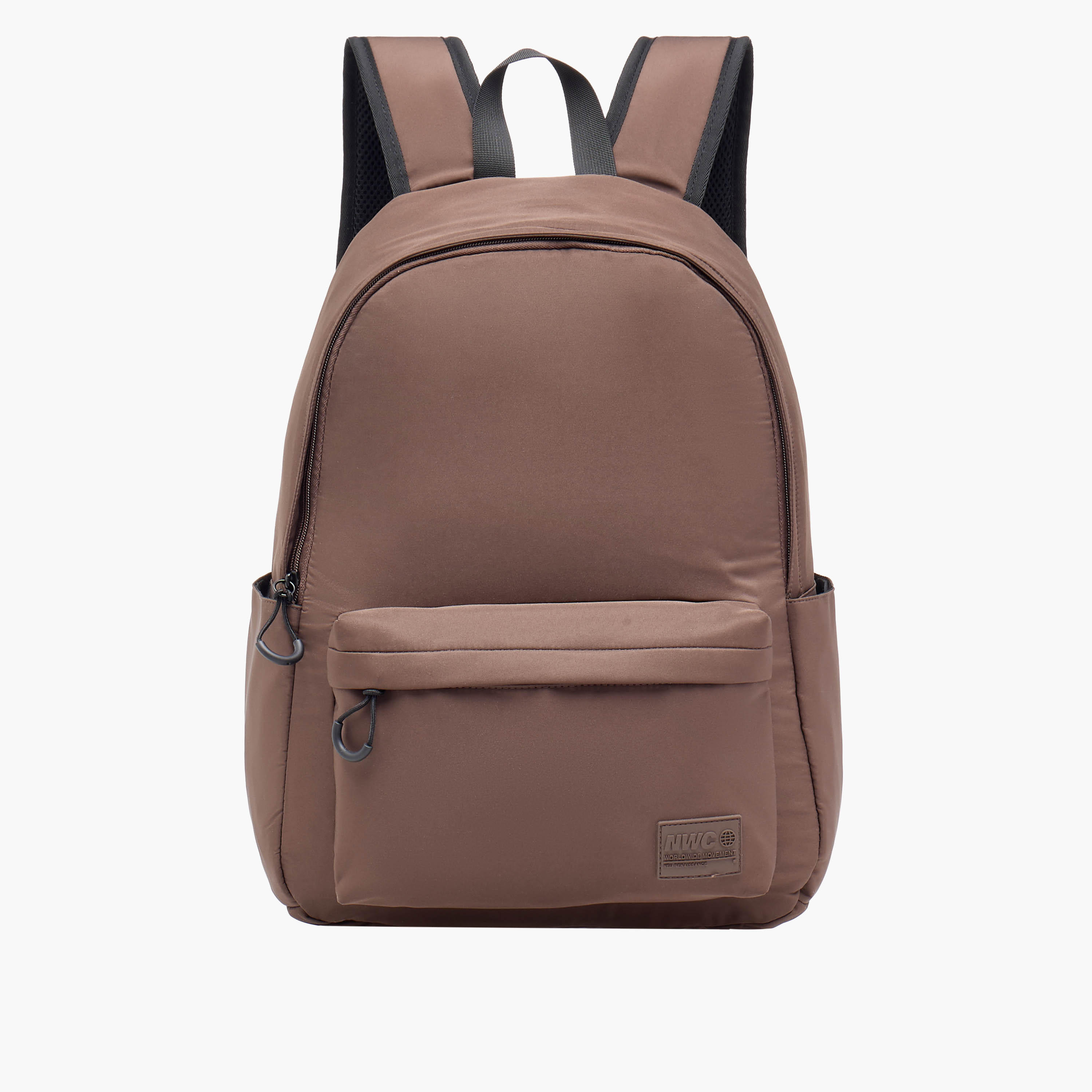 Applique Detail Backpack with Adjustable Shoulder Straps and Front Pocket-men-bags-image-1