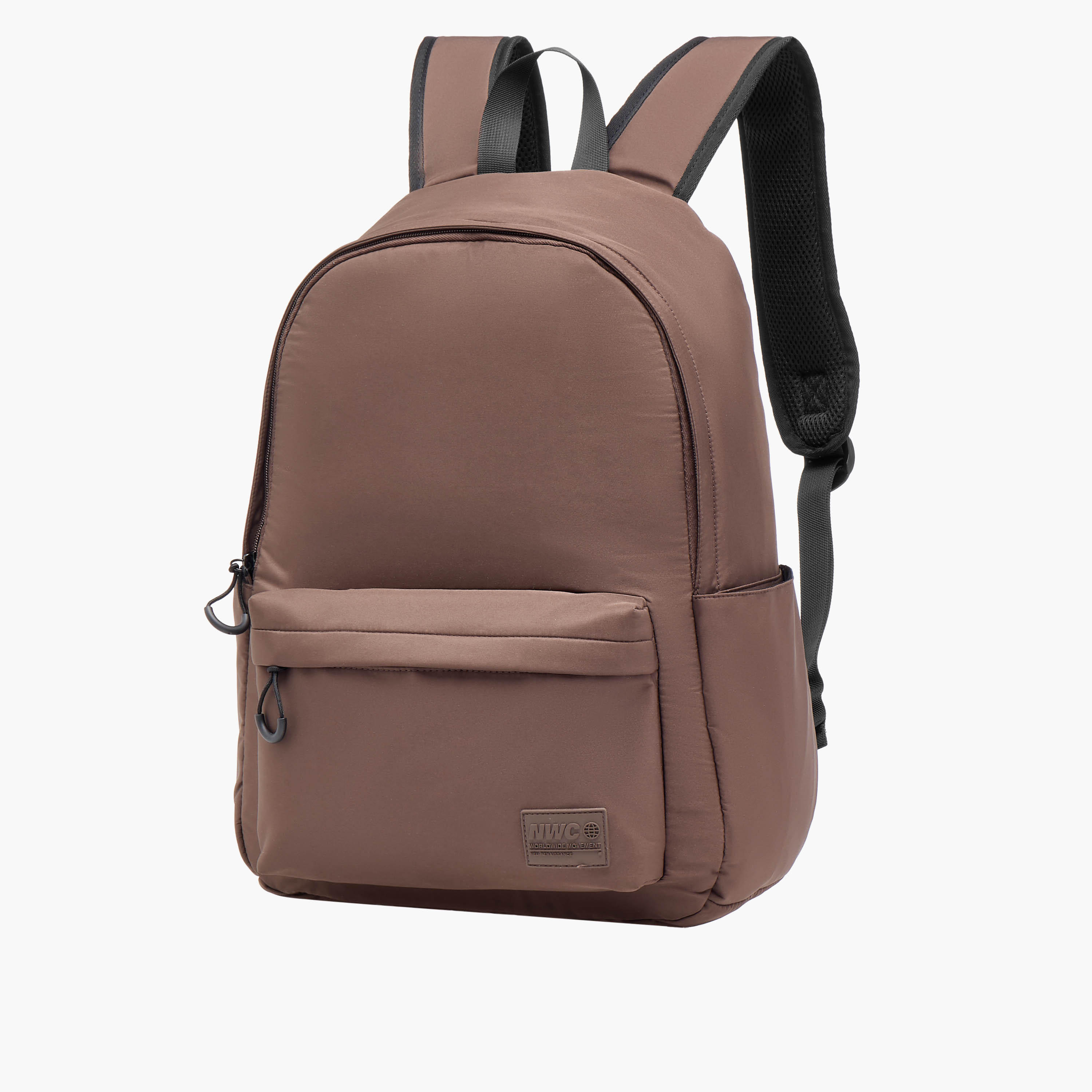 Applique Detail Backpack with Adjustable Shoulder Straps and Front Pocket-men-bags-image-3