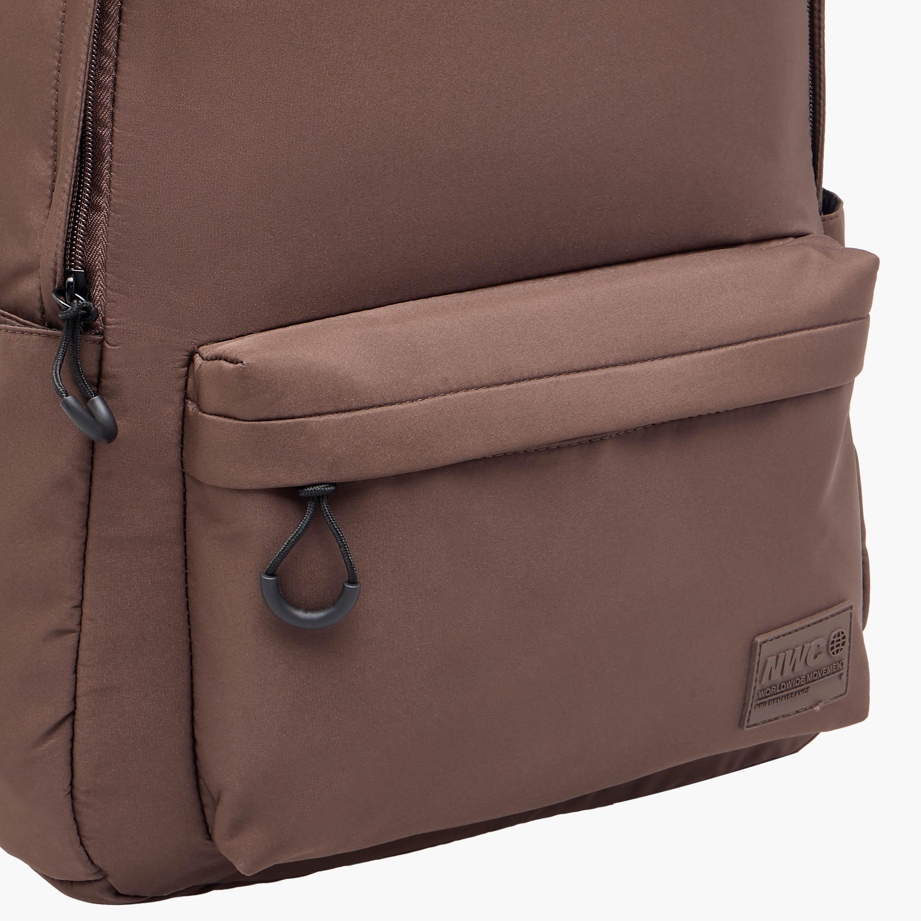 Applique Detail Backpack with Adjustable Shoulder Straps and Front Pocket-men-bags-image-5