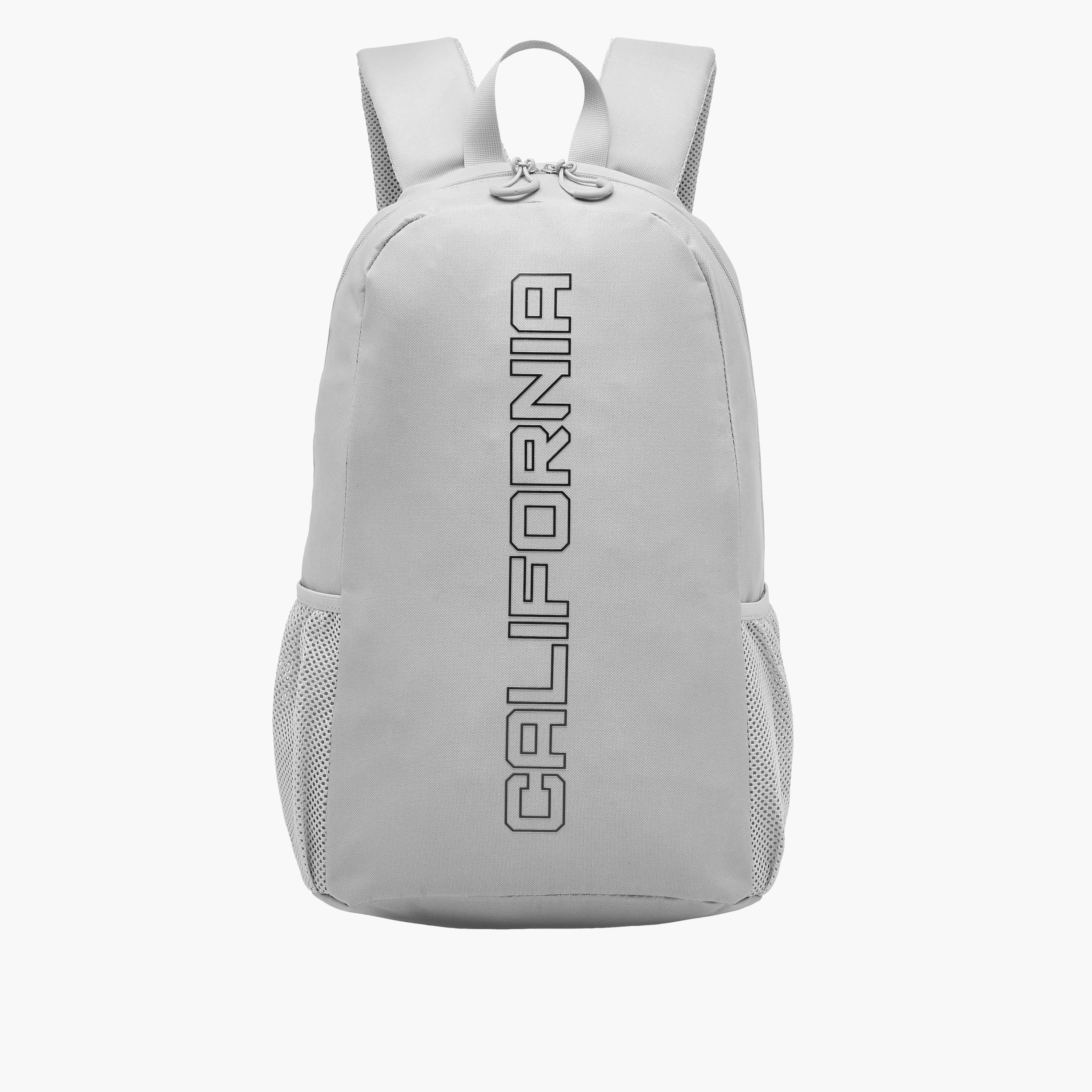 California Print Backpack with Adjustable Shoulder Straps and Zip Closure-men-bags-image-1